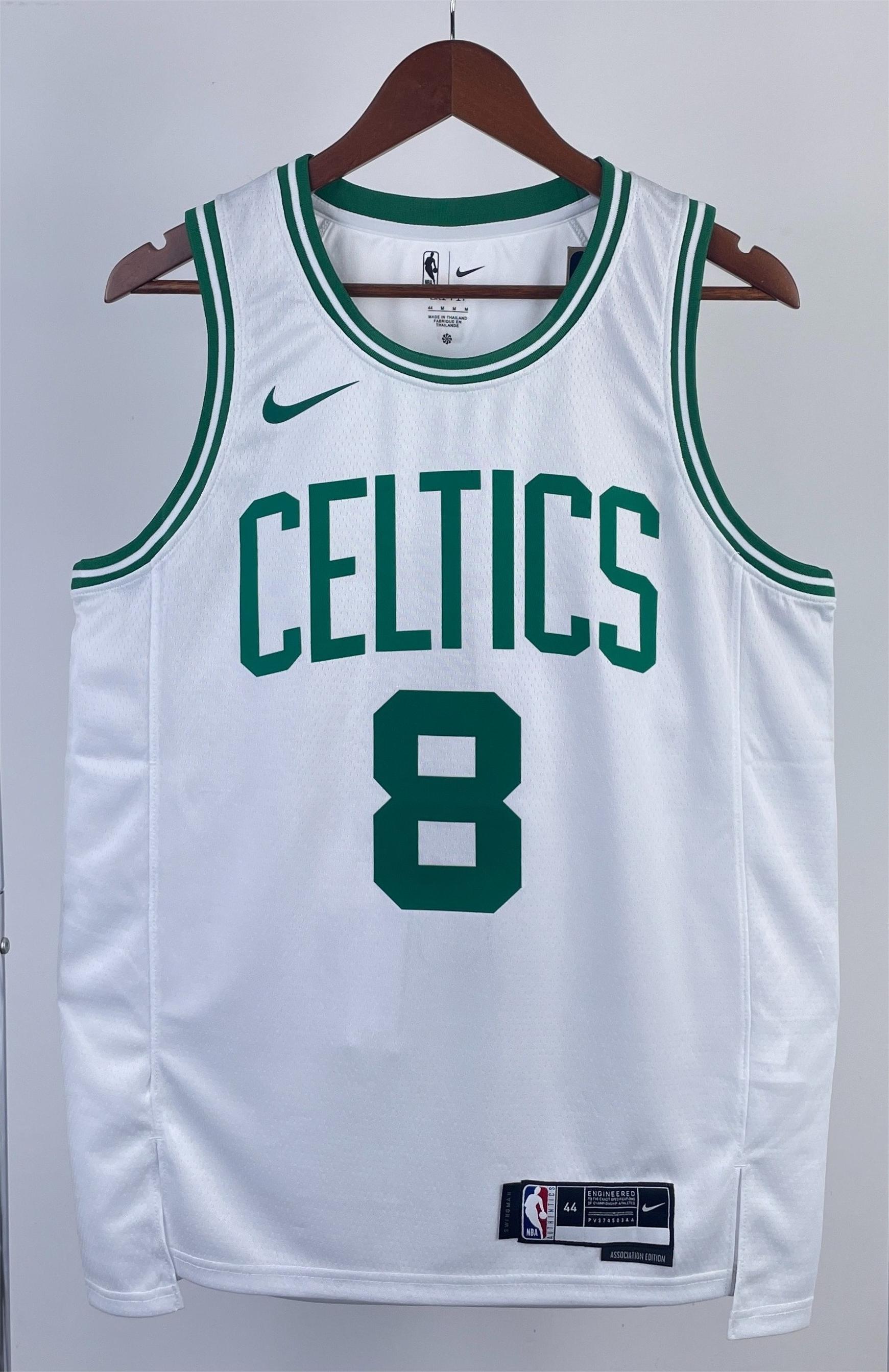 NBA Men Season 2023 Boston Celtics White #8 PORZINGIS Jersey High Quality Name and Number Print - leoleo123123