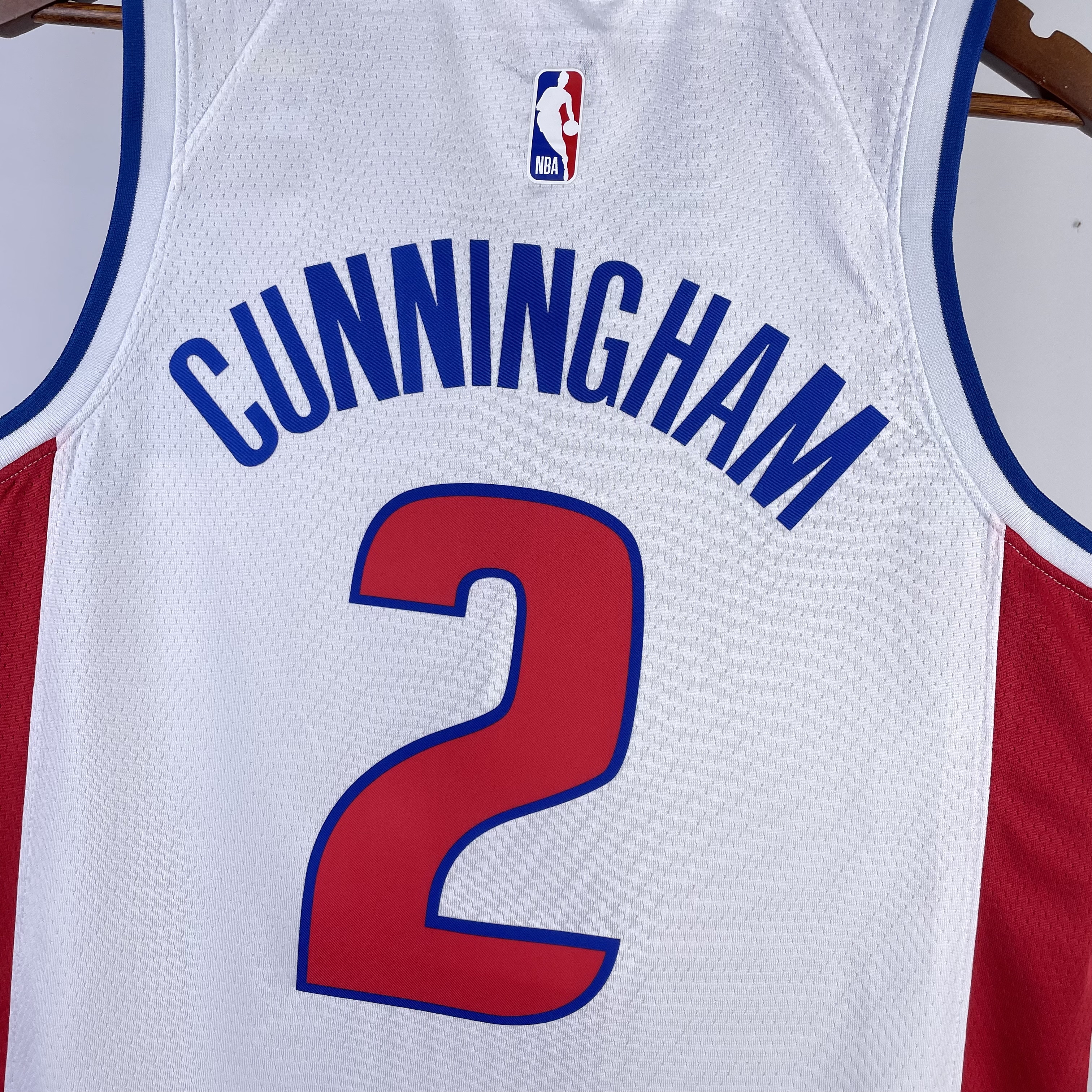NBA Season 2023 Detroit Pistons White #2 CUNNINGHAM Jersey High Quality Name and Number Print - leoleo123123