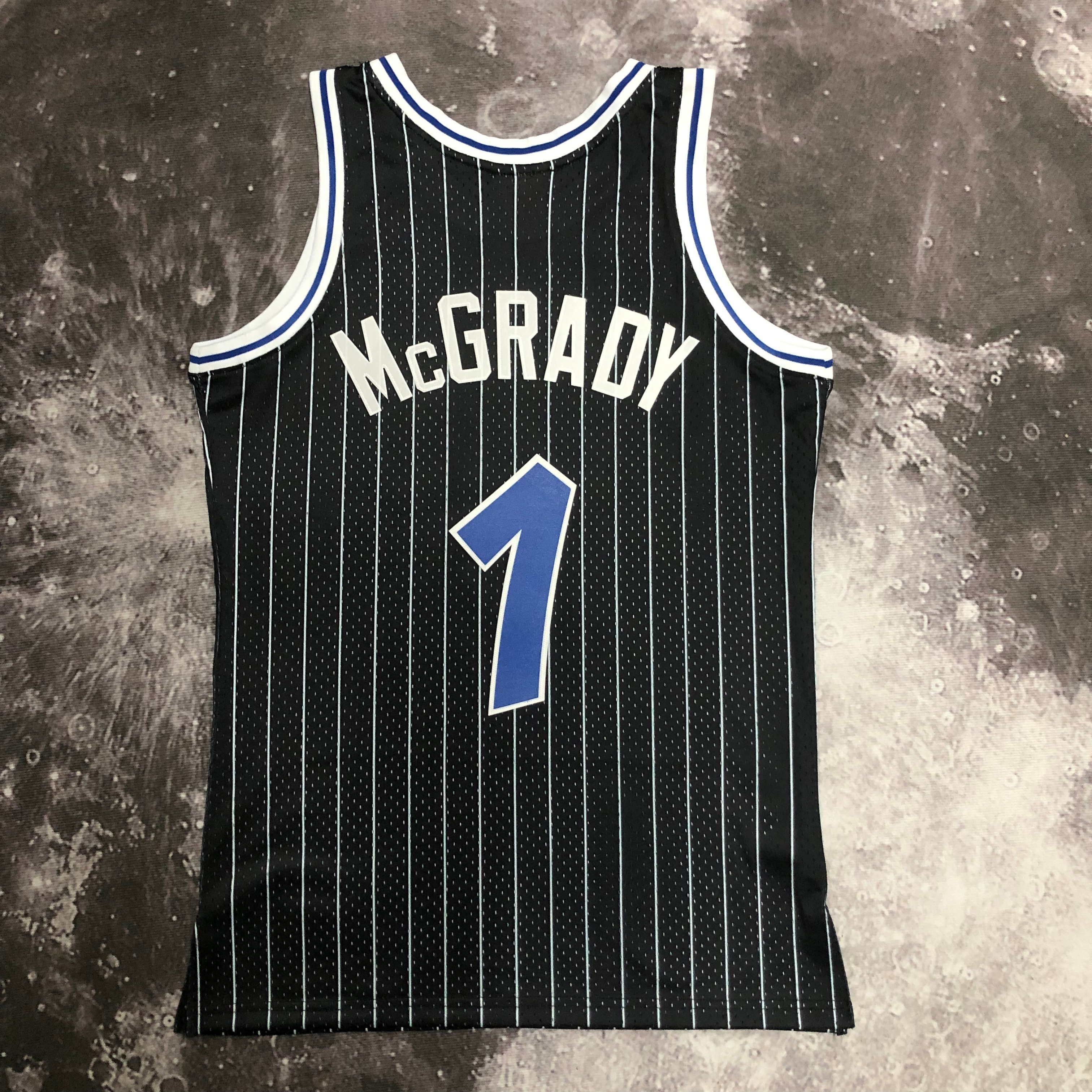 NBA Season Season 03-04 Orlando Magic Black #1 McGRADY Jersey High Quality Name and Number Print - leoleo123123