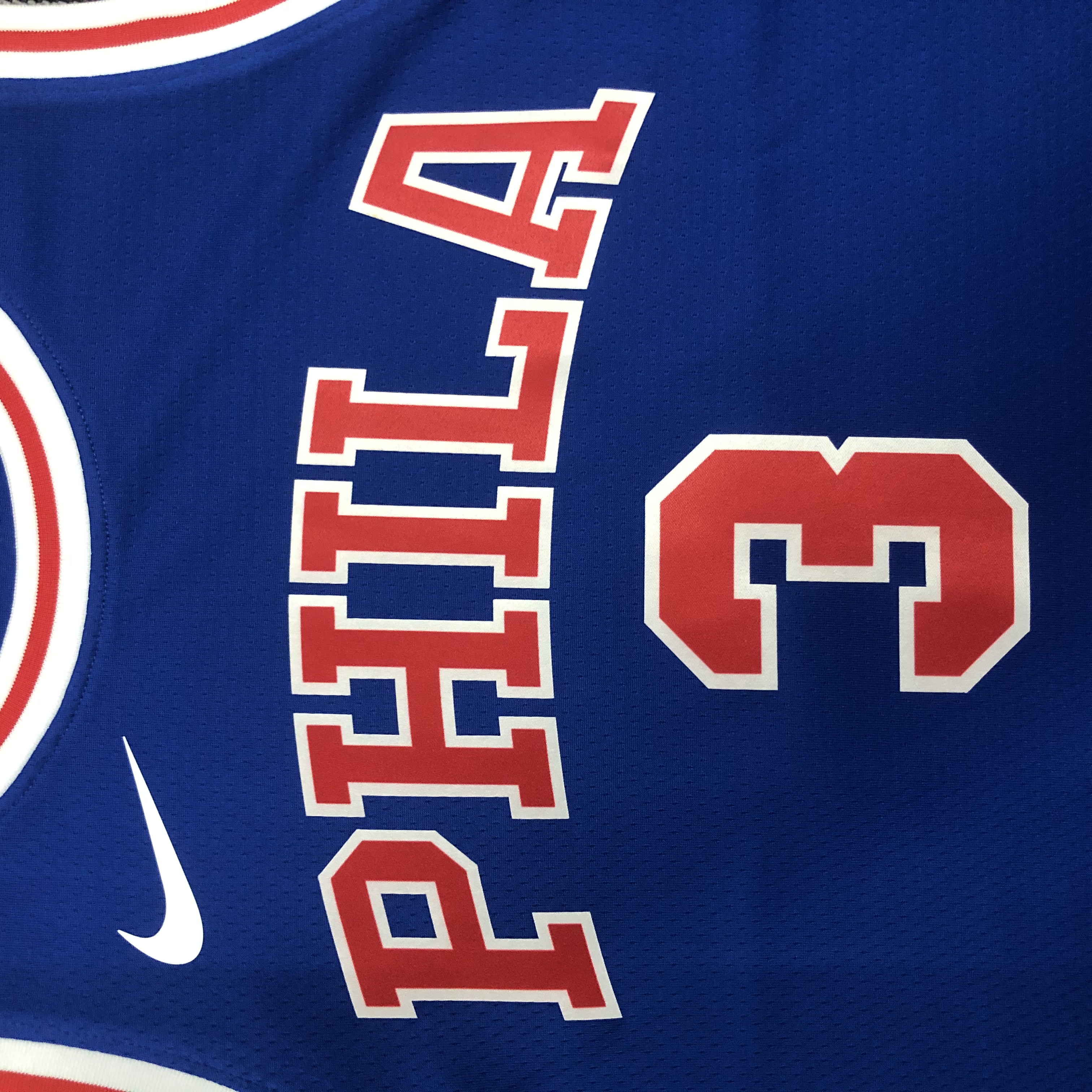 NBA Men Philadelphia 76ers Retro Blue Round-neck #3 IVERSON Jersey High Quality Name and Number Print - leoleo123123