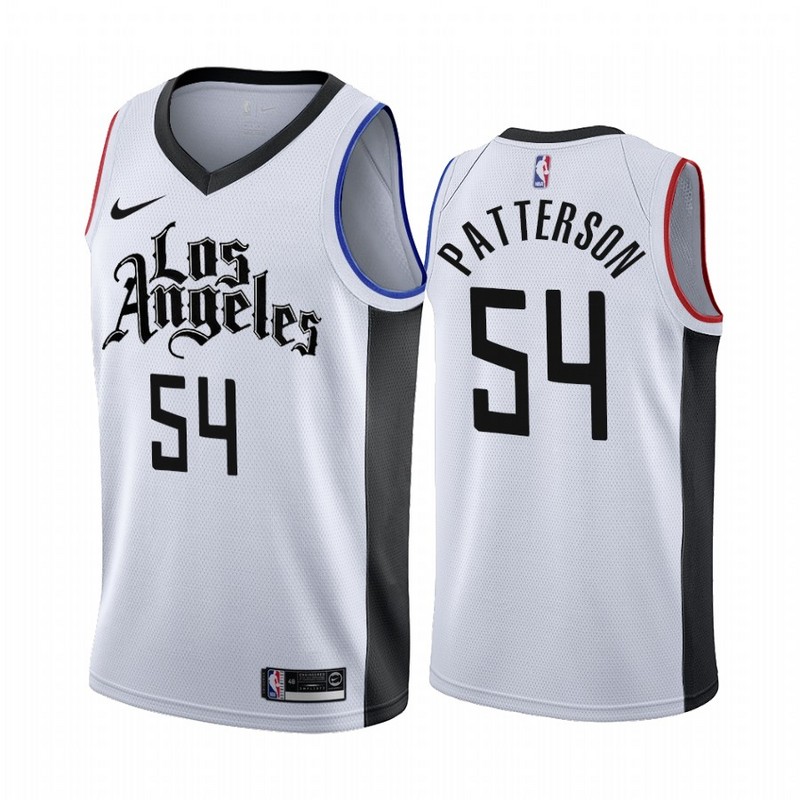 NBA Men Los Angeles Clippers 19-20 Season White #54 PATTERSON Jersey High Quality Name and Number Print - leoleo123123