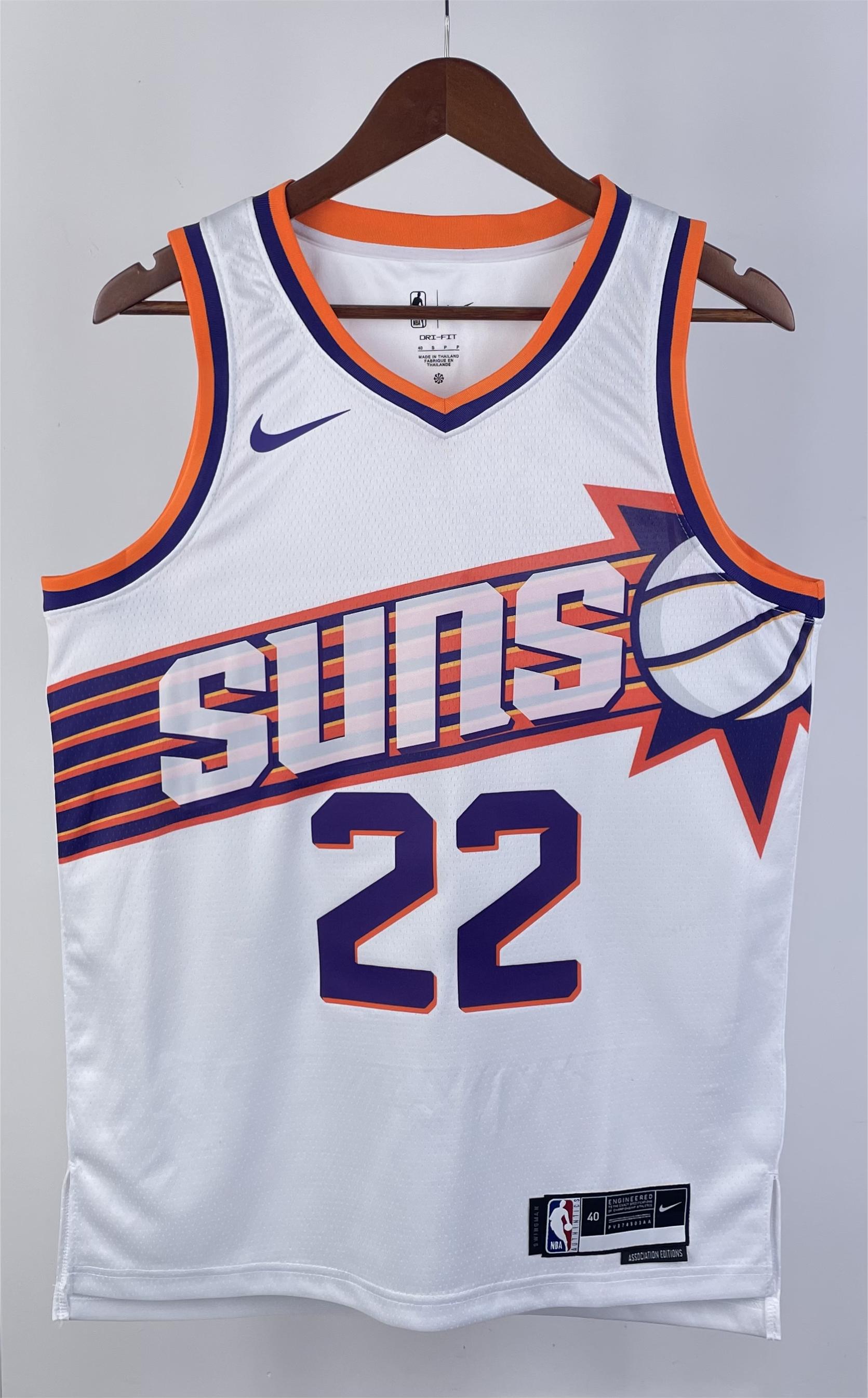 NBA Men 2024 Phoenix Suns White #22 AYTON Jersey High Quality Name and Number Print - leoleo123123