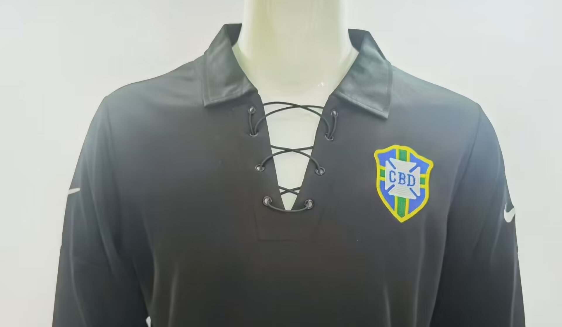 2004 Brazil Goalkeeper Black Retro Jersey Long Sleeve - leoleo123123