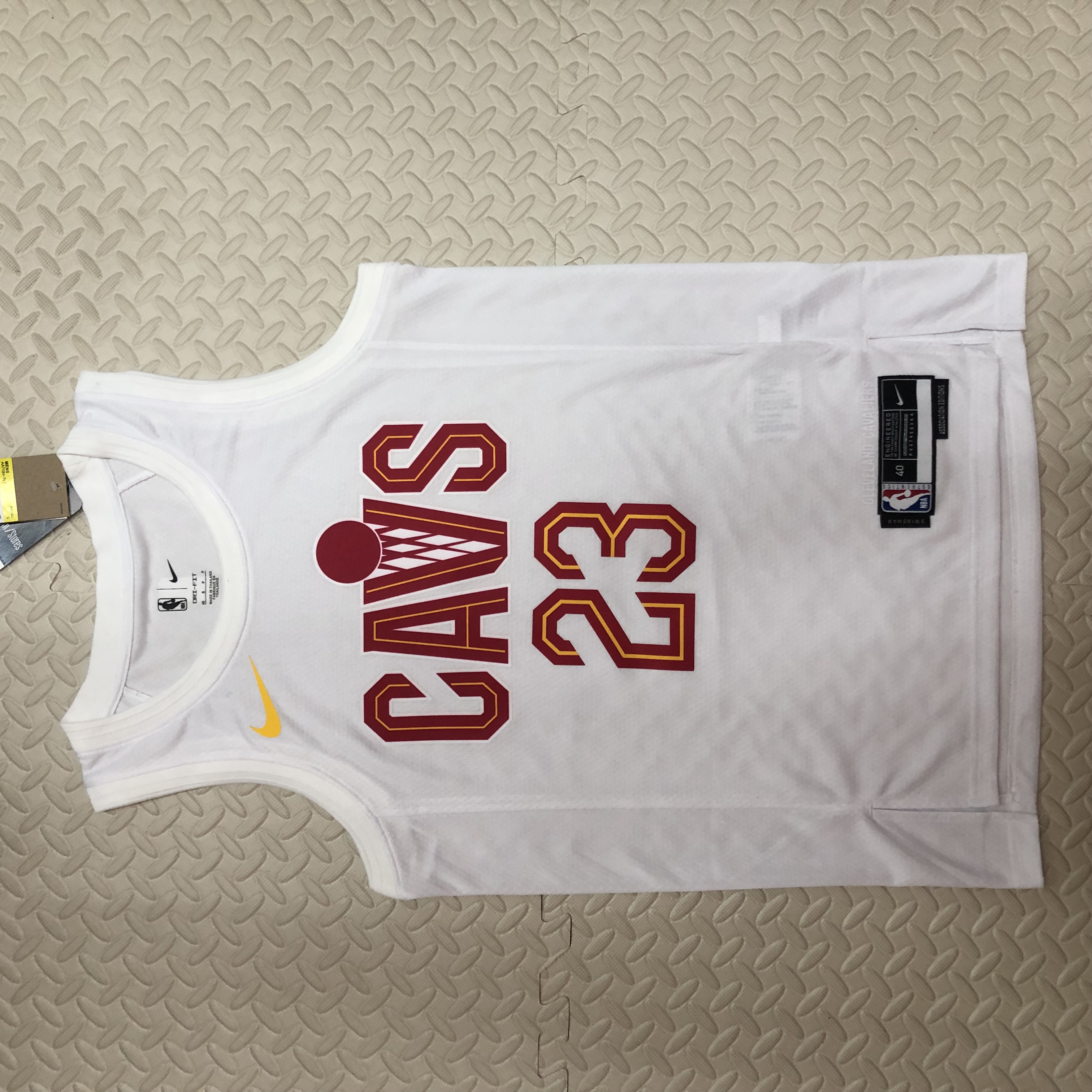 NBA Season 2023 Men Cleveland Cavaliers White #23 JAMES Jersey High Quality Name and Number Print - leoleo123123