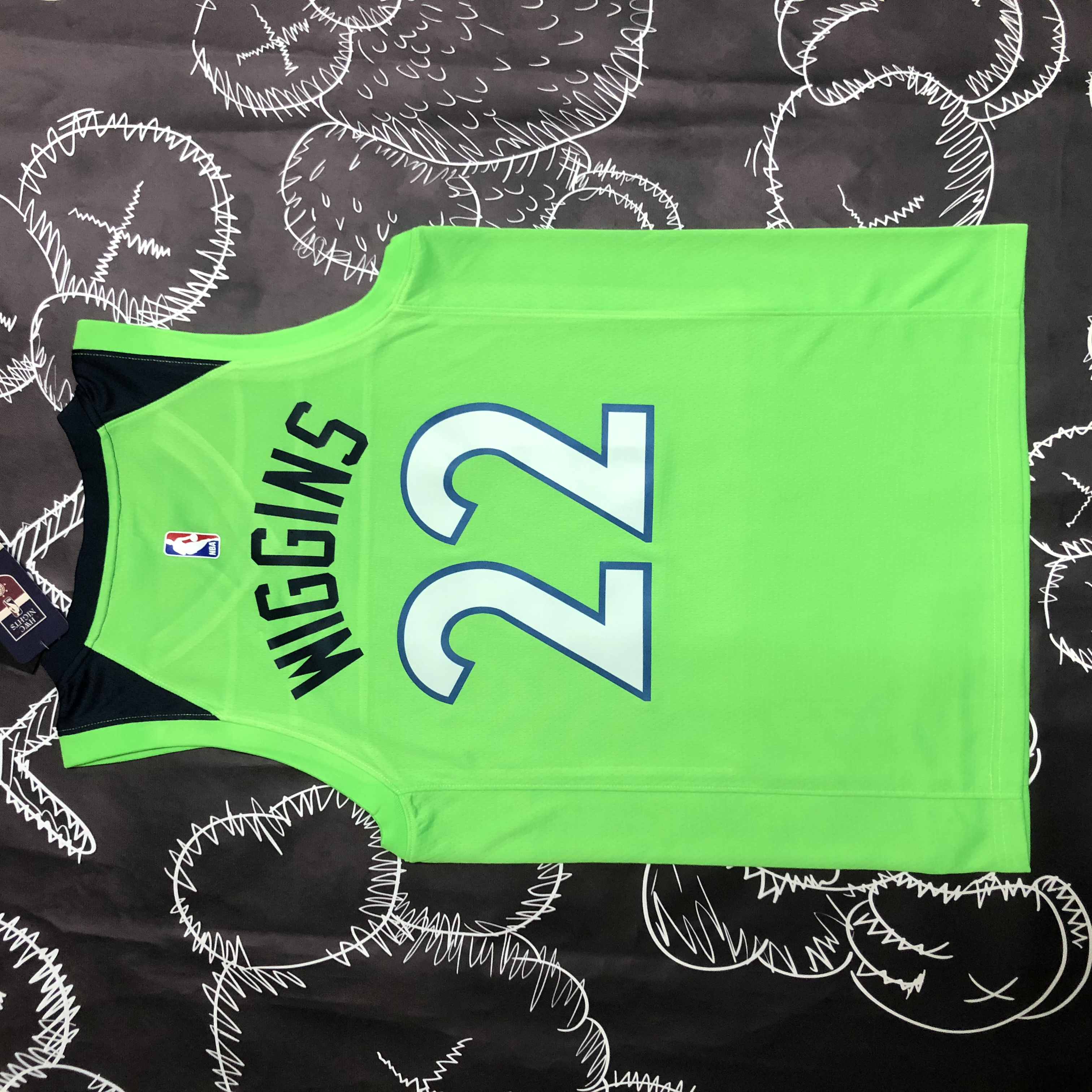 NBA Men Minnesota Timberwolves Green #22 WIGGINS Jersey High Quality Name and Number Print - leoleo123123