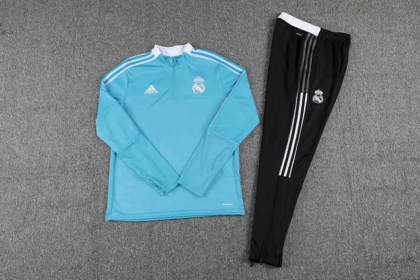 21-22 Real Madrid Blue Sweater Tracksuit Thai Quality - leoleo123123