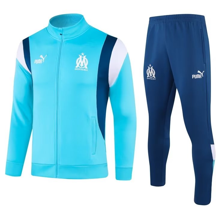 23/24 Marseille Blue Jacket Tracksuit Thai Quality - leoleo123123
