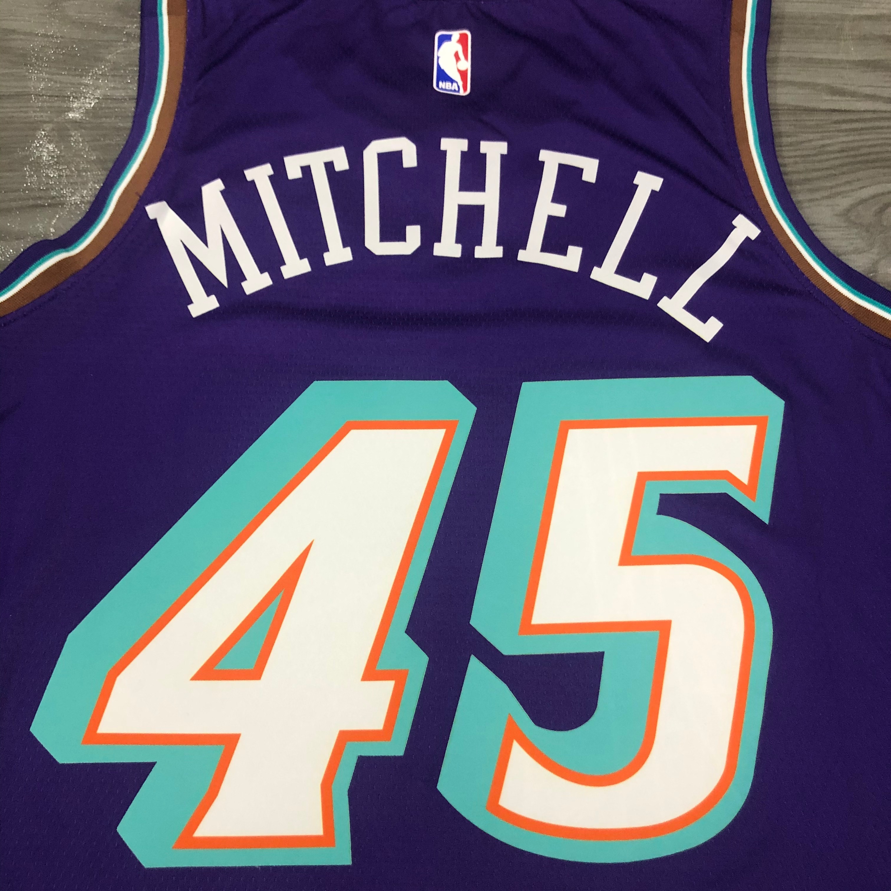 NBA Men Utah Jazz Purple Snow Mountain #45 MITCHELL Jersey High Quality Name and Number Print - leoleo123123
