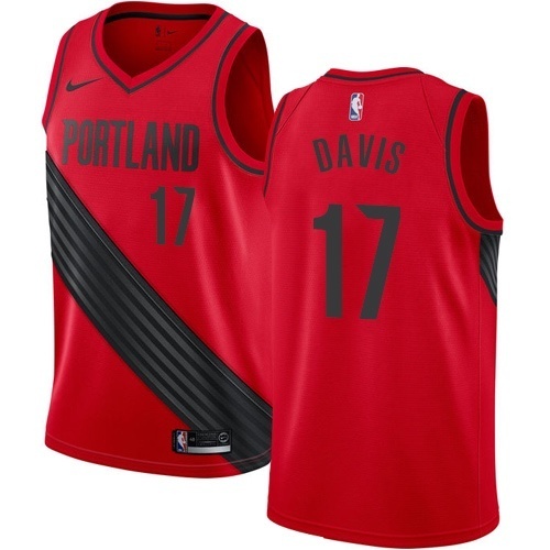 NBA Portland Trail Blazers Red #17 DAVIS Jersey High Quality Name and Number Print - leoleo123123