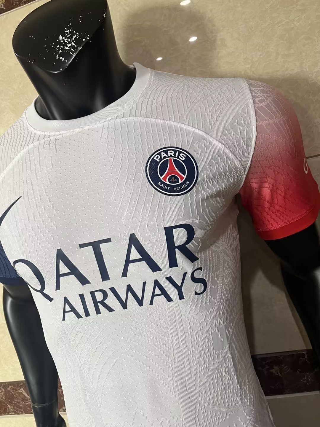 23/24 PSG White Jersey Player Version 1:1 Quality - leoleo123123