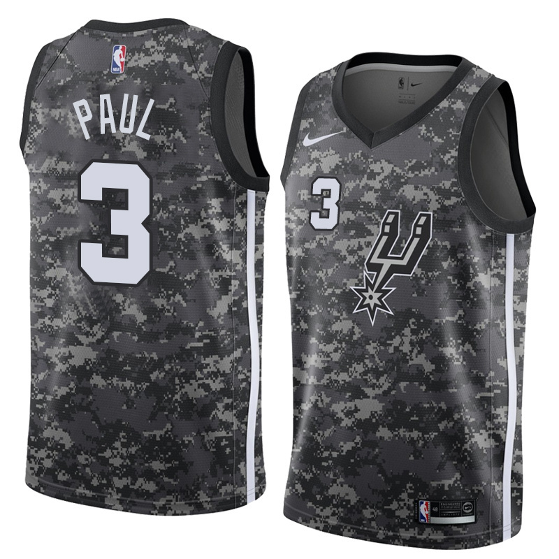 NBA Men San Antonio Spurs camouflage #3 PAUL Jersey High Quality Name and Number Print - leoleo123123
