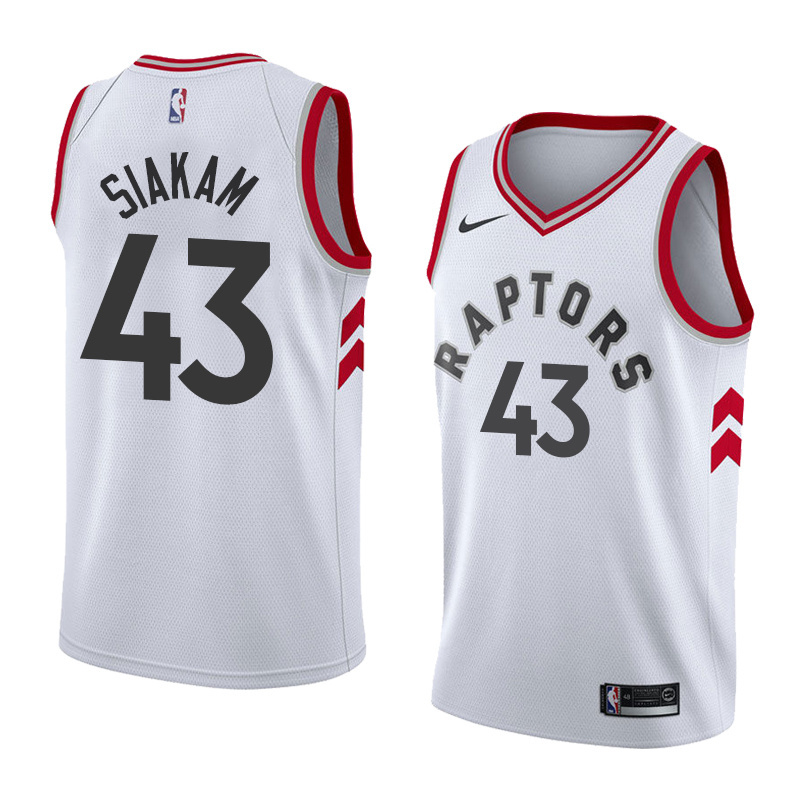 NBA Toronto Raptors #43 SIAKAM White Jersey High Quality Name and Number Print - leoleo123123