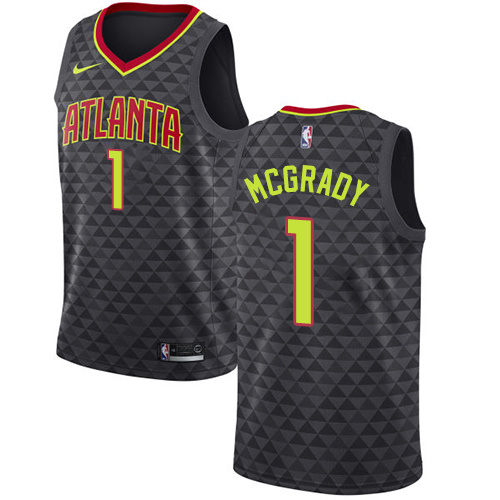 NBA Men Atlanta Hawks Black #1 MCGRADY Jersey High Quality Name and Number Print - leoleo123123