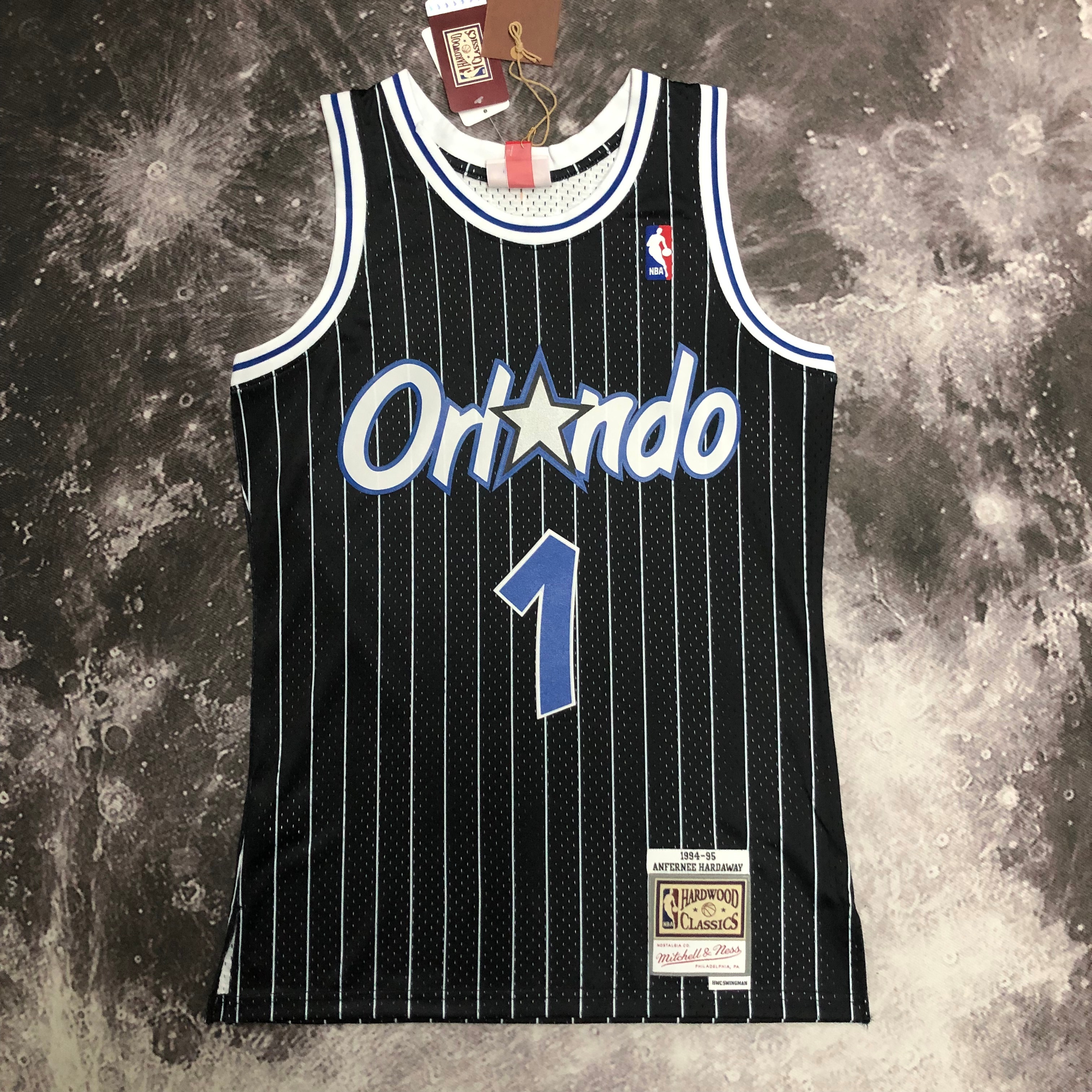 NBA Season Season 94-95 Orlando Magic Black #1 HARDAWAY Jersey High Quality Name and Number Print - leoleo123123