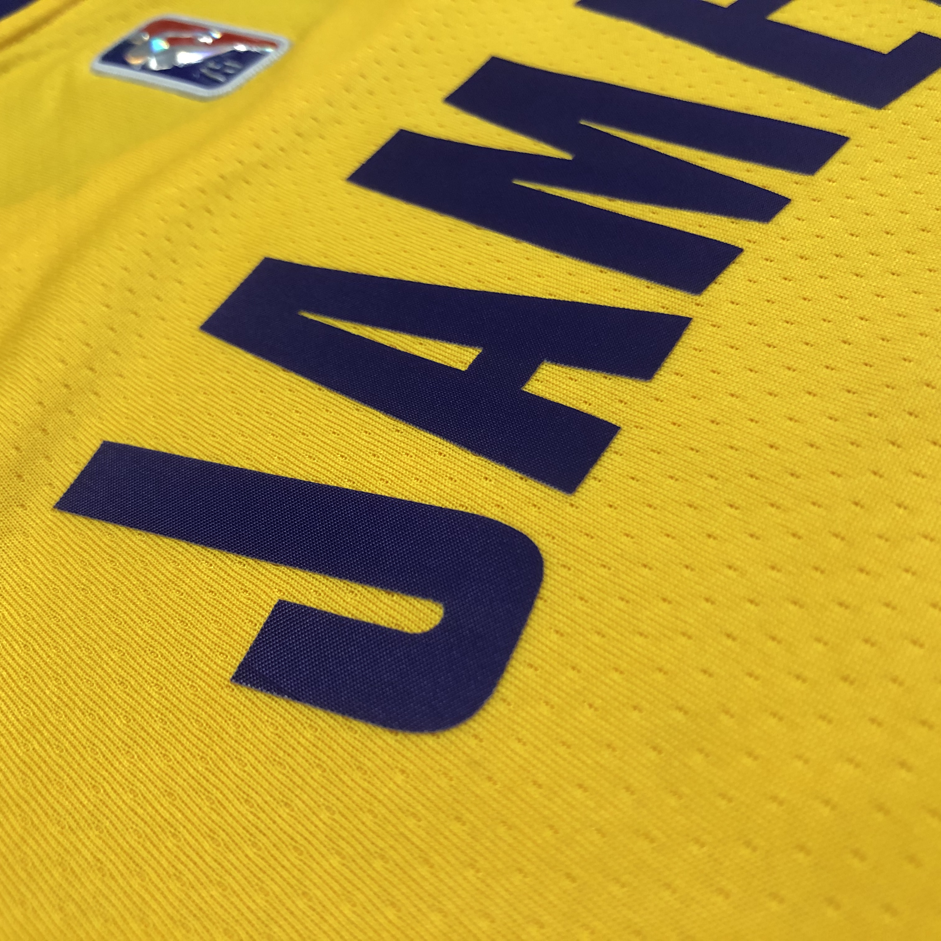 NBA 75th Anniversary Los Angeles Lakers Yellow Round Neck #6 JAMES Jersey High Quality Name and Number Print - leoleo123123