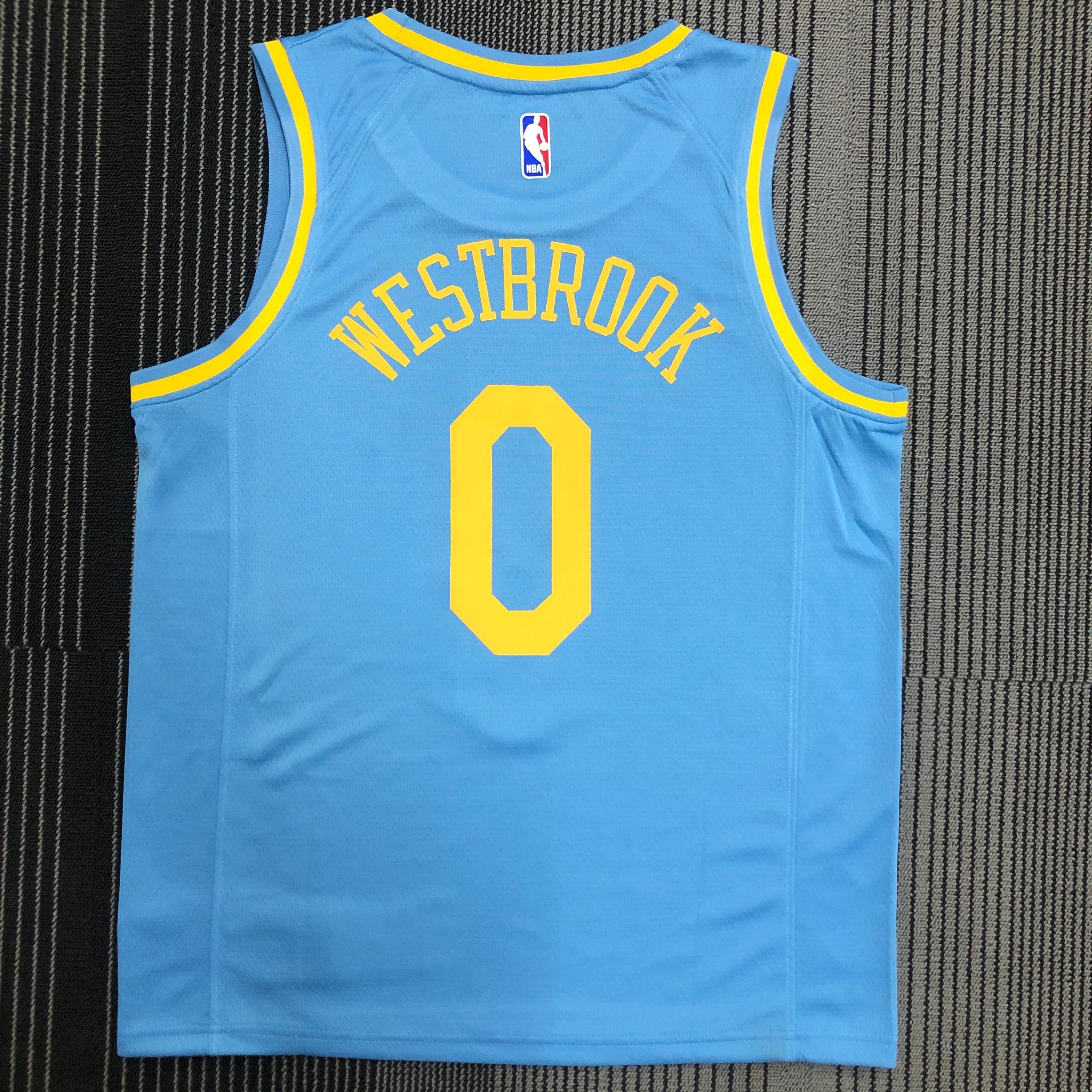NBA Season 2021 Los Angeles Lakers Minneapolis Blue #0 WESTBROOK Round Neck Jersey High Quality Name and Number Print - leoleo123123