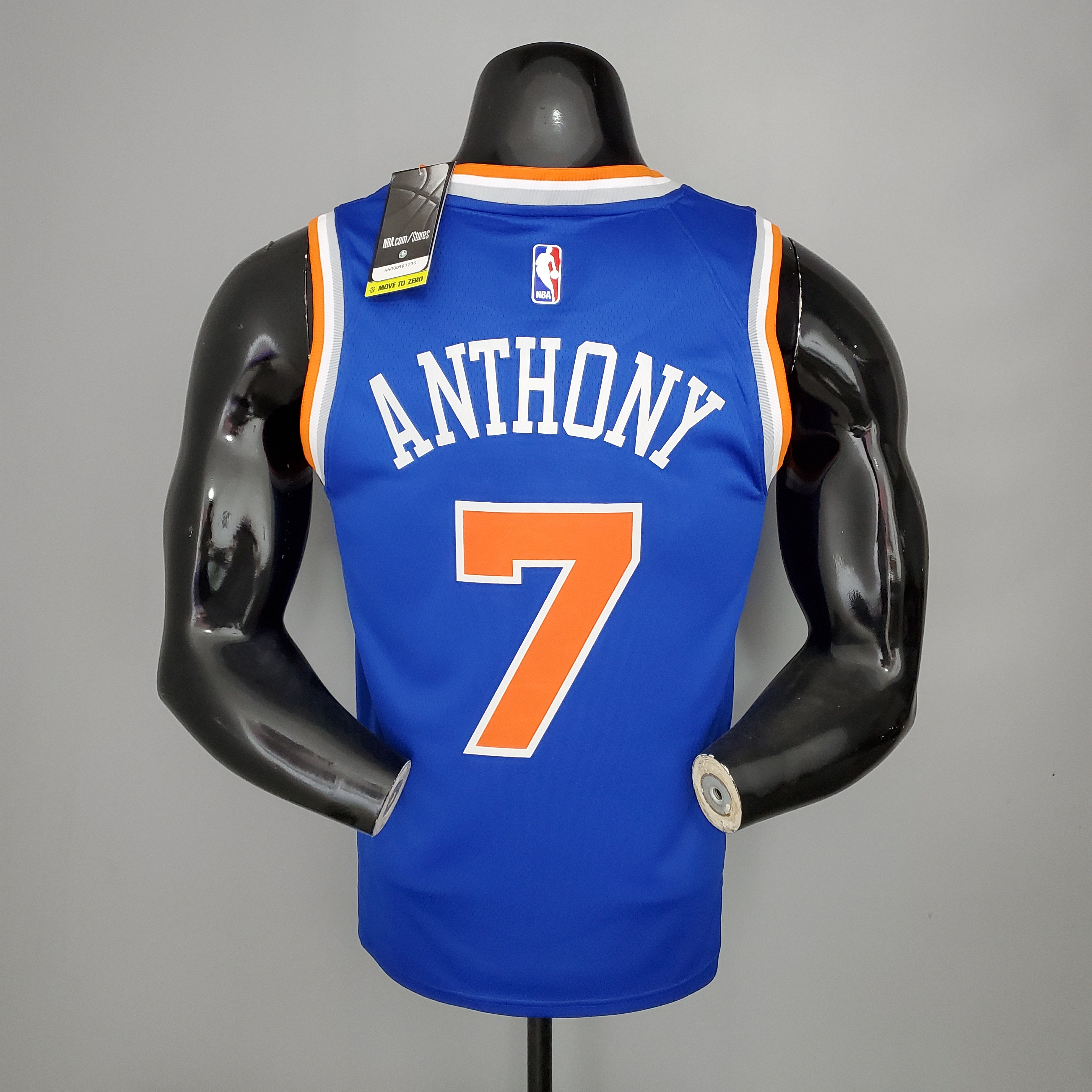 NBA Men New York Knicks Blue #7 ANTHONY Jersey High Quality Name and Number Print - leoleo123123