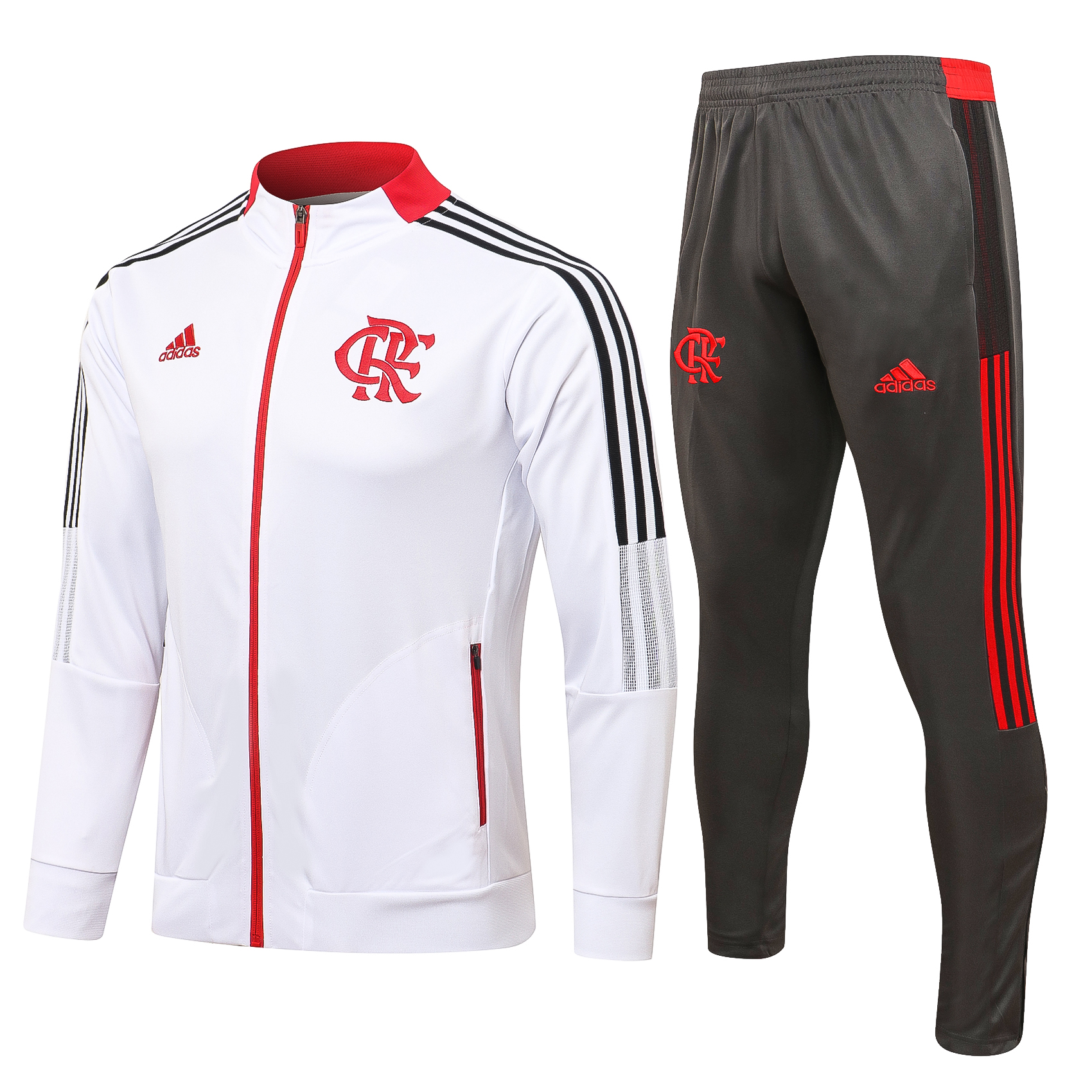 21-22 Flamengo White Jacket Tracksuit Thai Quality - leoleo123123