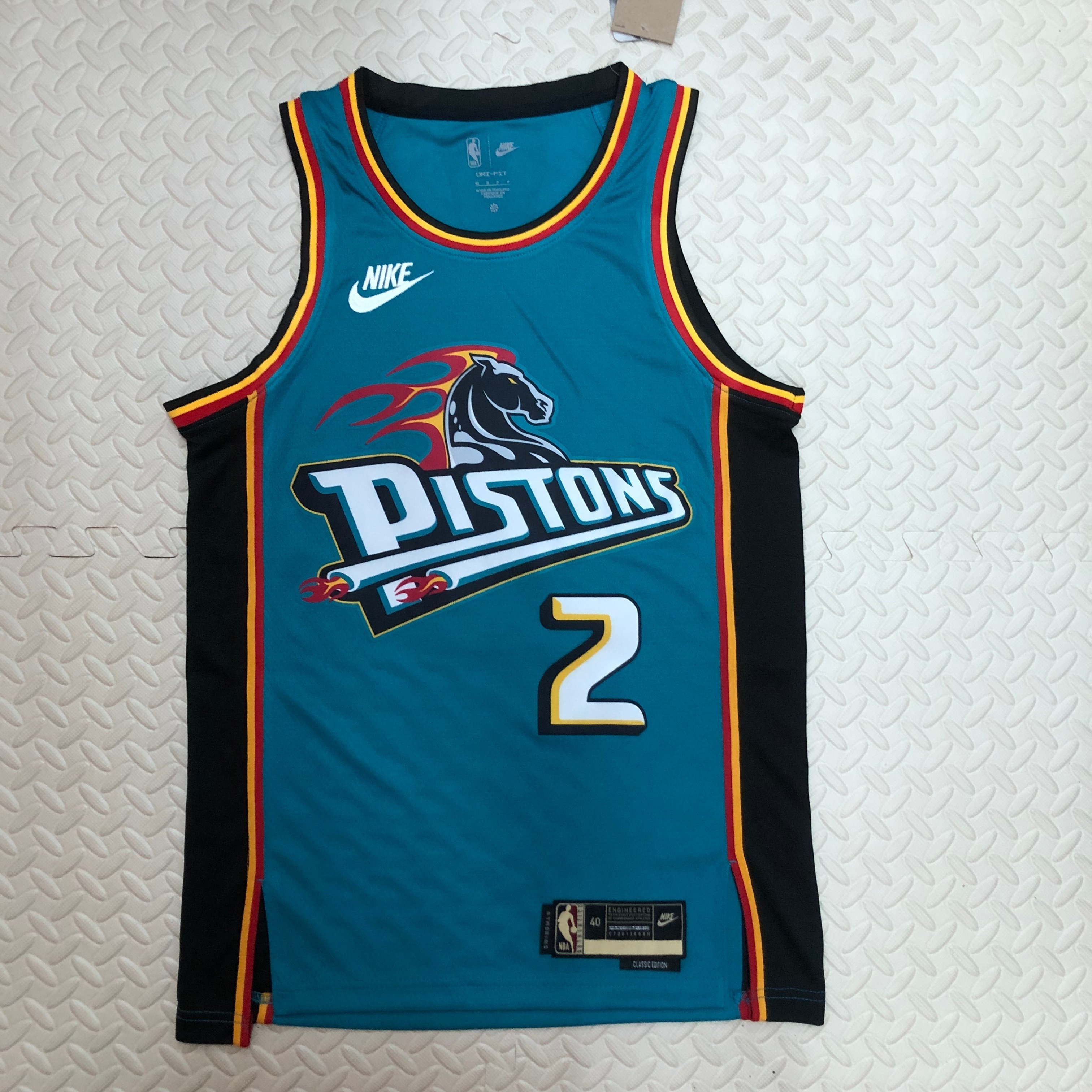 NBA Season 2023 Detroit Pistons Retro Green #2 CUNNINGHAM Jersey High Quality Name and Number Print - leoleo123123