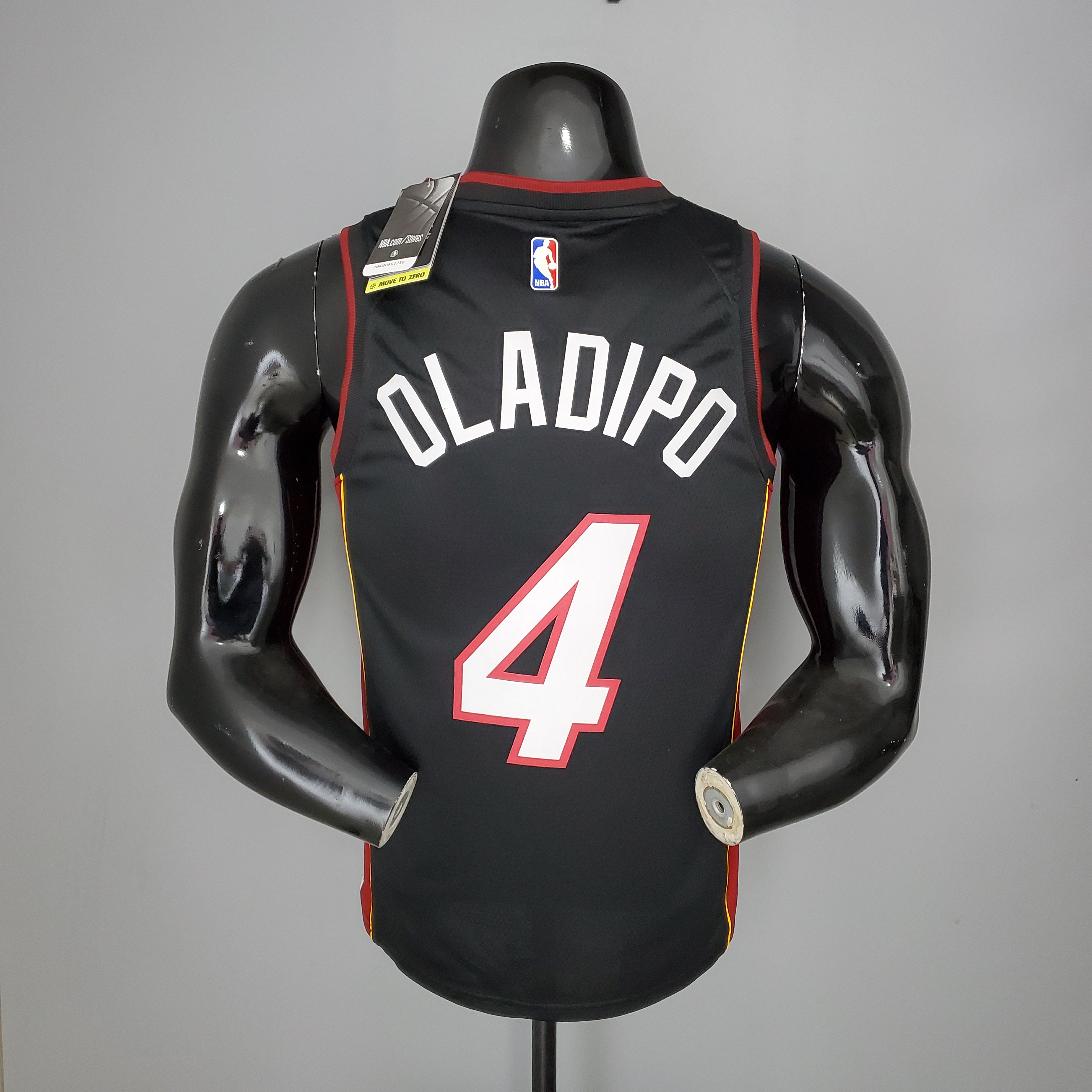 NBA Men Miami Heat Black #4 OLADIPO Jersey High Quality Name and Number Print - leoleo123123