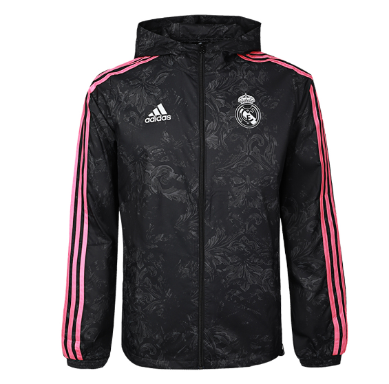 21-22 Real Madrid Black Windbreaker Jacket Thai Quality - leoleo123123