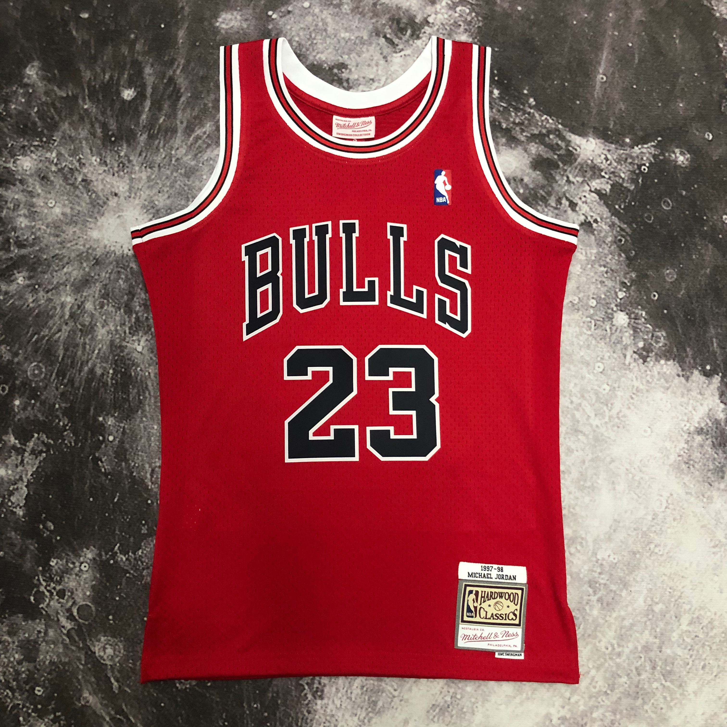 NBA Men Season 1998 Retro Chicago Bulls Red #23 JORDAN Jersey High Quality Name and Number Print - leoleo123123