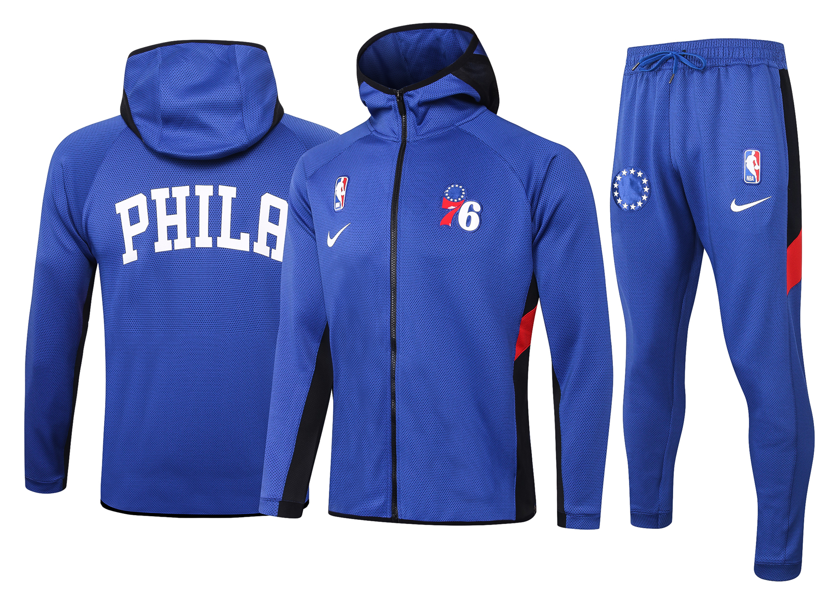 NBA Philadelphia 76ers Blue with Cap Jacket Tracksuit High Quality - leoleo123123