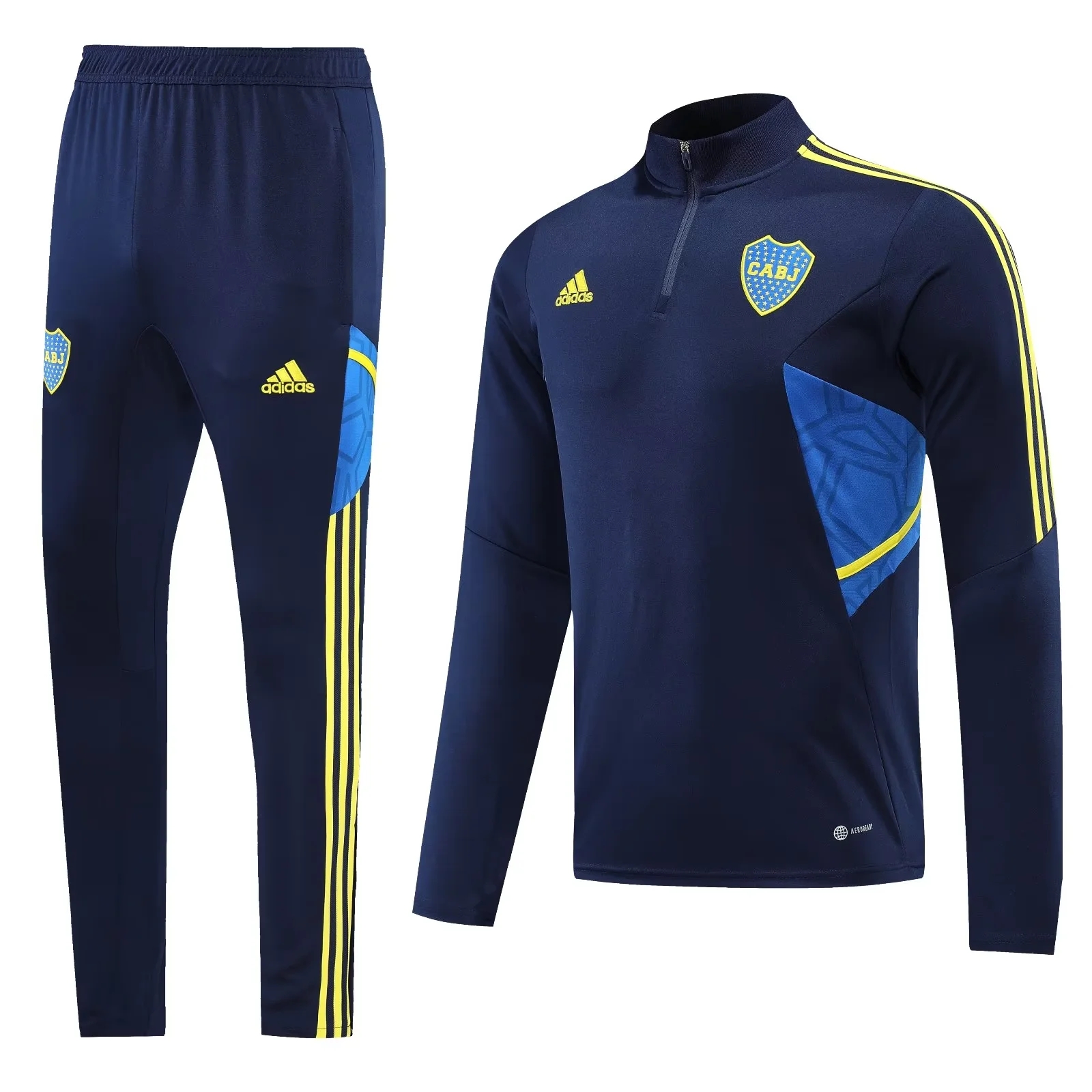 22-23 Boca Dark Blue with Zipper Sweater Tracksuit Thai Quality - leoleo123123