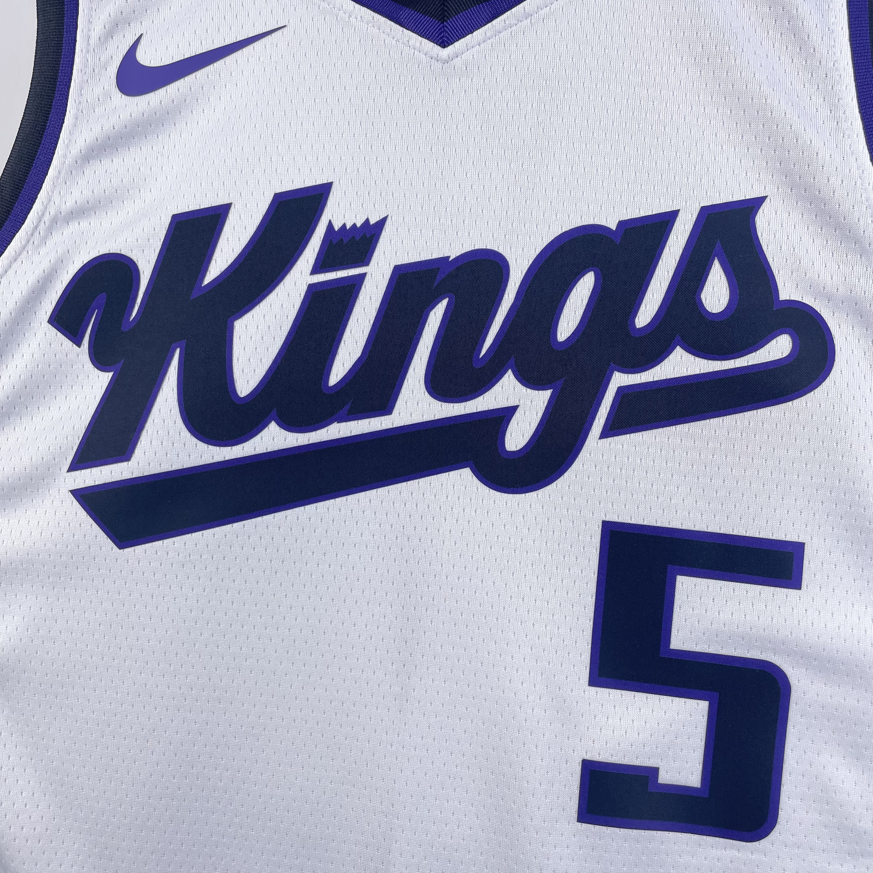 NBA Men 2024 Sacramento Kings White #5 FOX Jersey High Quality Name and Number Print - leoleo123123