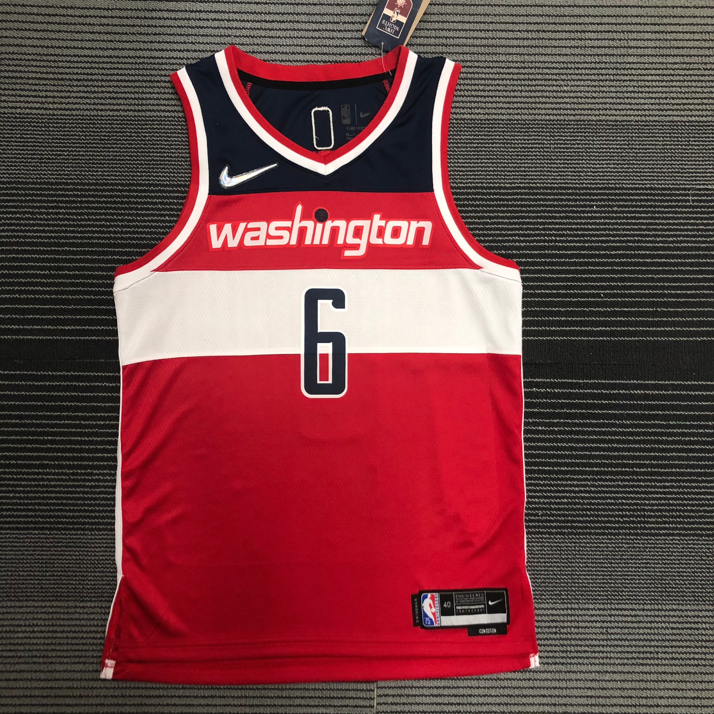NBA 75th Anniversary Men Washington Wizards Red #6 HARRELL Jersey High Quality Name and Number Print - leoleo123123