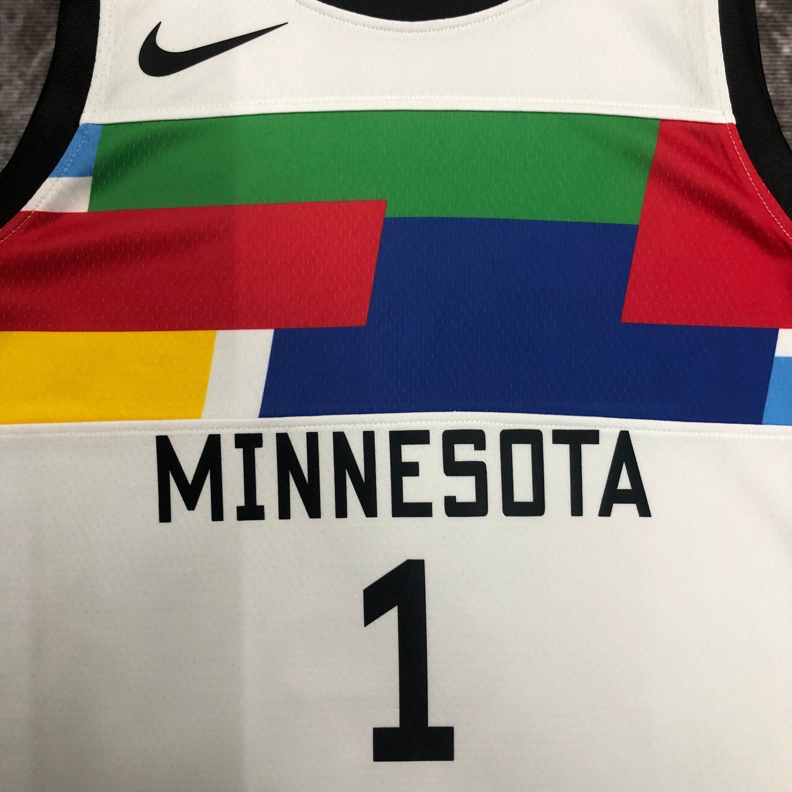 NBA Men Season 2023 Minnesota Timberwolves White #1 EDWARDS Jersey High Quality Name and Number Print - leoleo123123