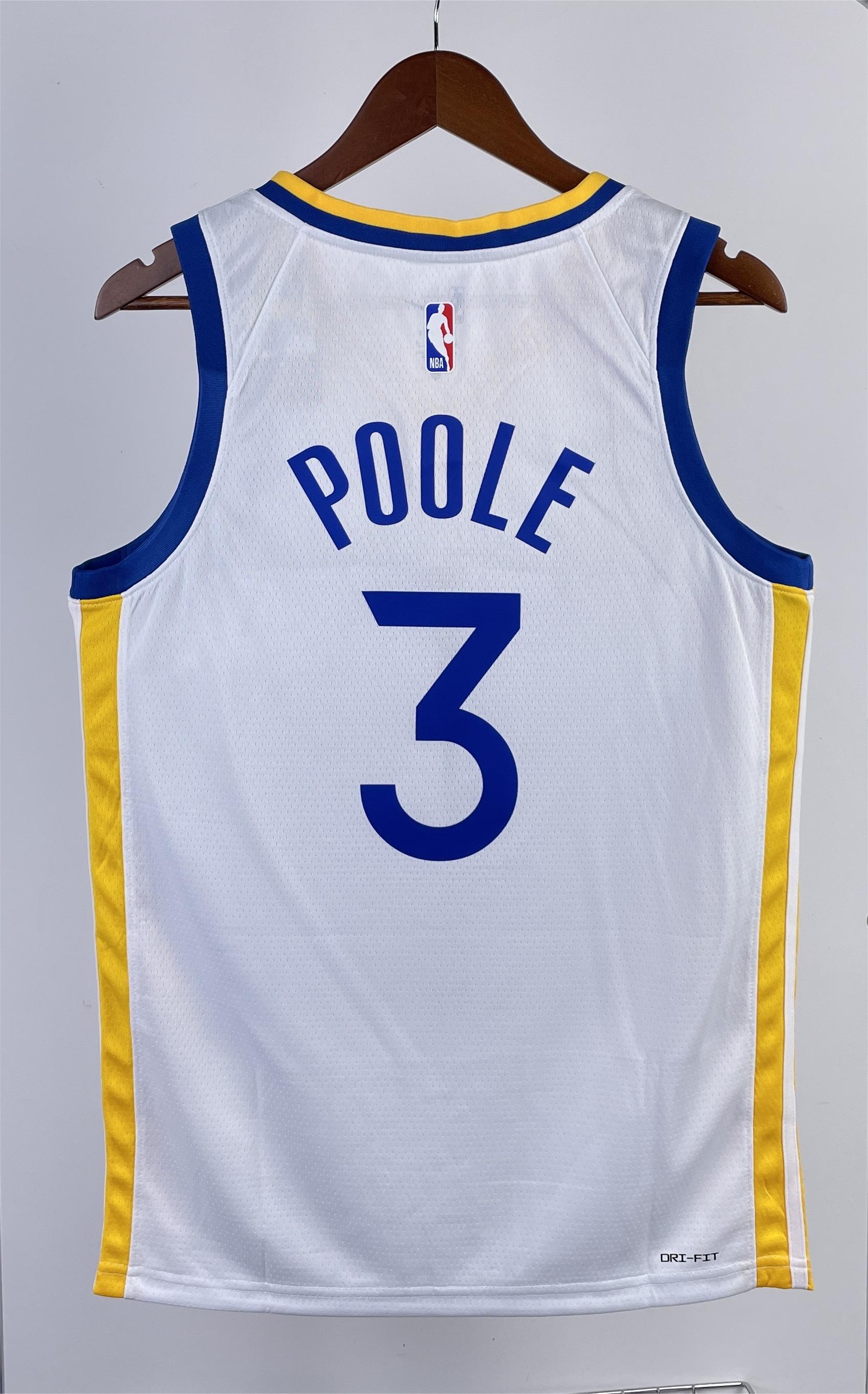 NBA Men 2023 Golden State Warriors White #3 POOLE Swingman Jersey - leoleo123123