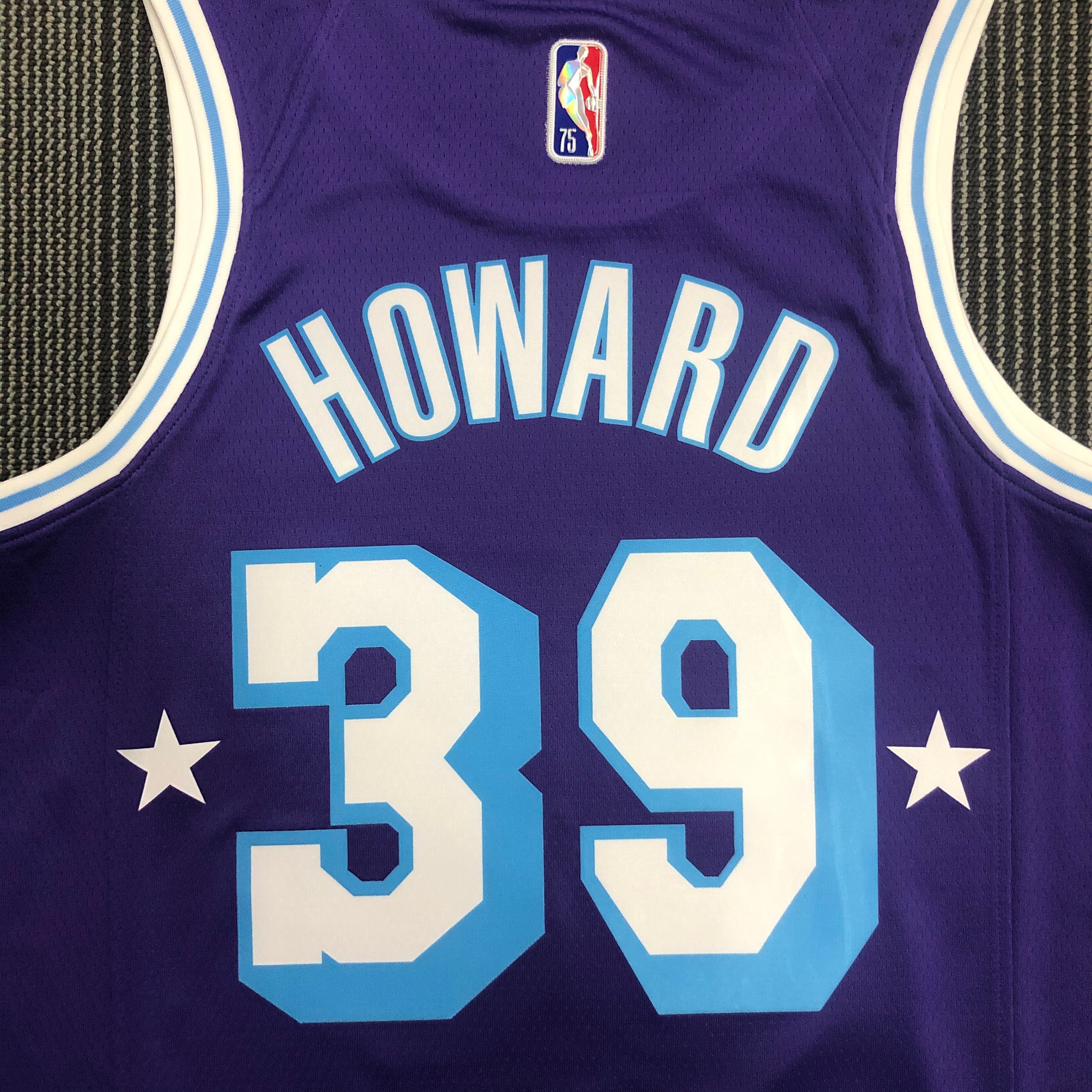 NBA Season 2022 75th Anniversary Los Angeles Lakers Purple Round Neck #39 HOWARD Jersey High Quality Name and Number Print - leoleo123123
