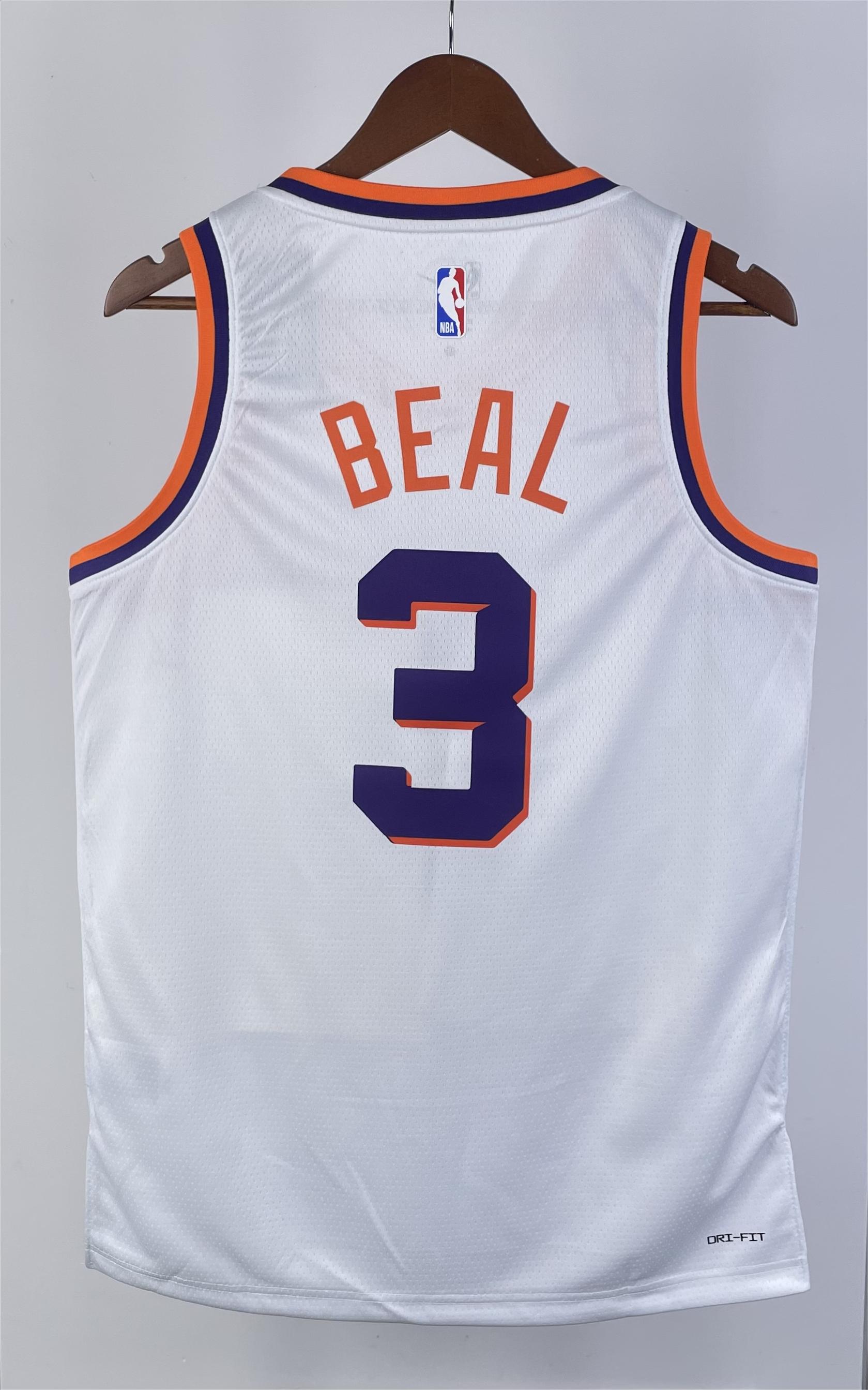 NBA Men 2024 Phoenix Suns White #3 BEAL Jersey High Quality Name and Number Print - leoleo123123