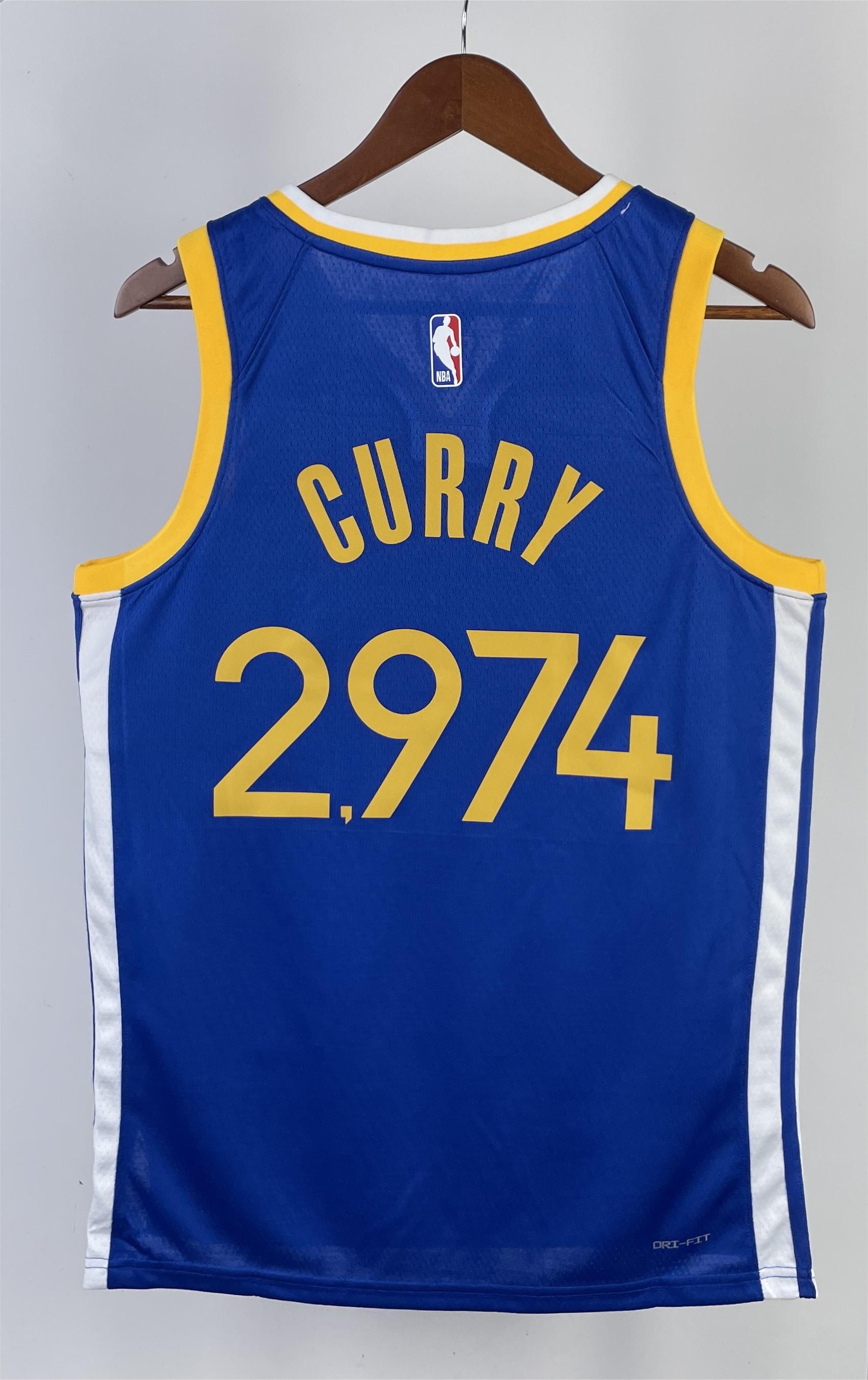 NBA Men 2023 Golden State Warriors Blue #2974 CURRY Swingman Jersey - leoleo123123