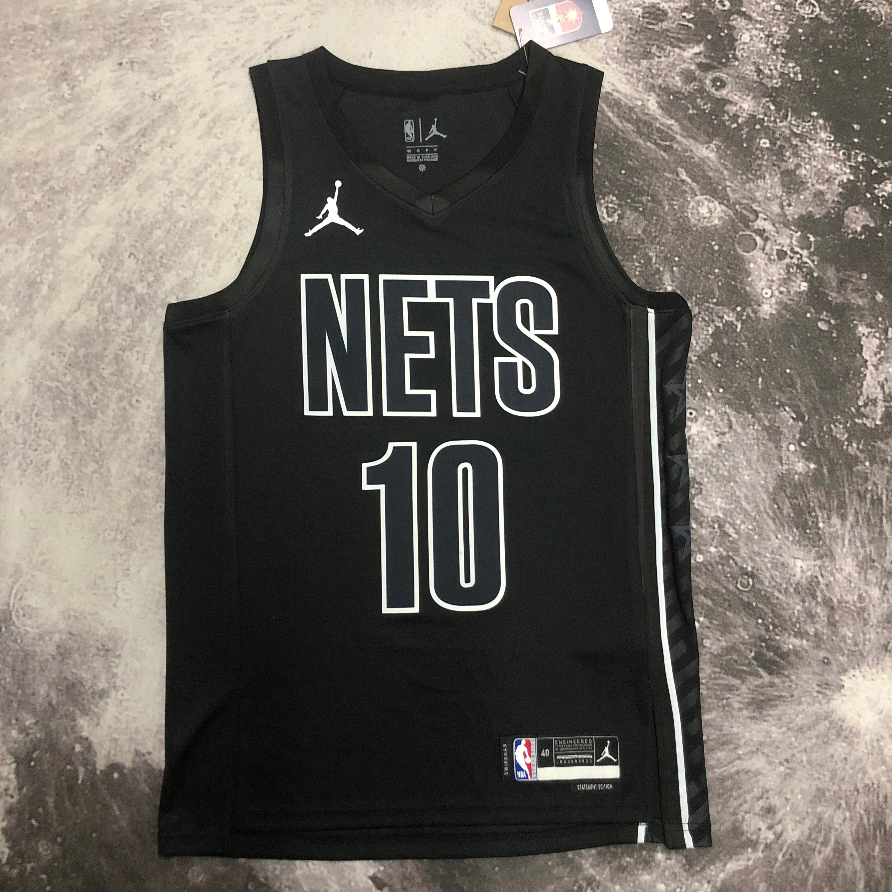 NBA Men 2023 Brooklyn Nets Black with Jordan Logo #10 SIMMONS Jersey High Quality Name and Number Print - leoleo123123