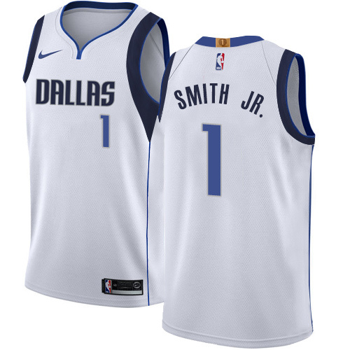 NBA Men Dallas Mavericks White #1 SMITH JR. Jersey High Quality Name and Number Print - leoleo123123