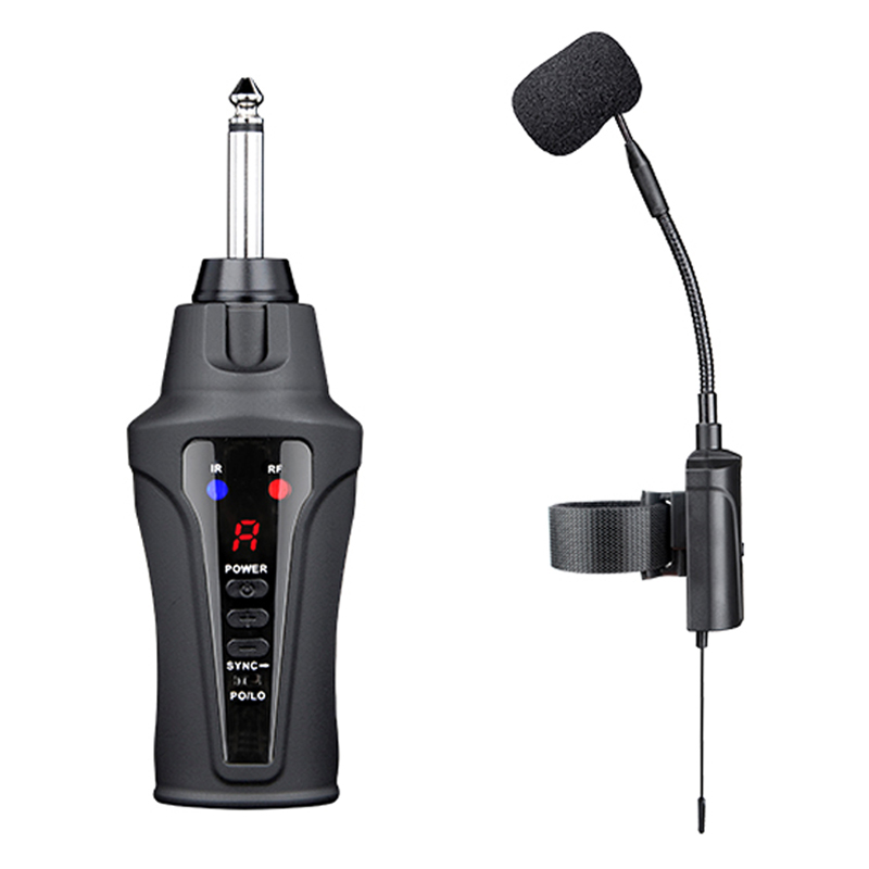 Clarinet Microphone Wireless System Set Bass Belt Pickup Clip-On Condenser for Miking Erhu Live Recording Music Wind Instrument - leoleo123123