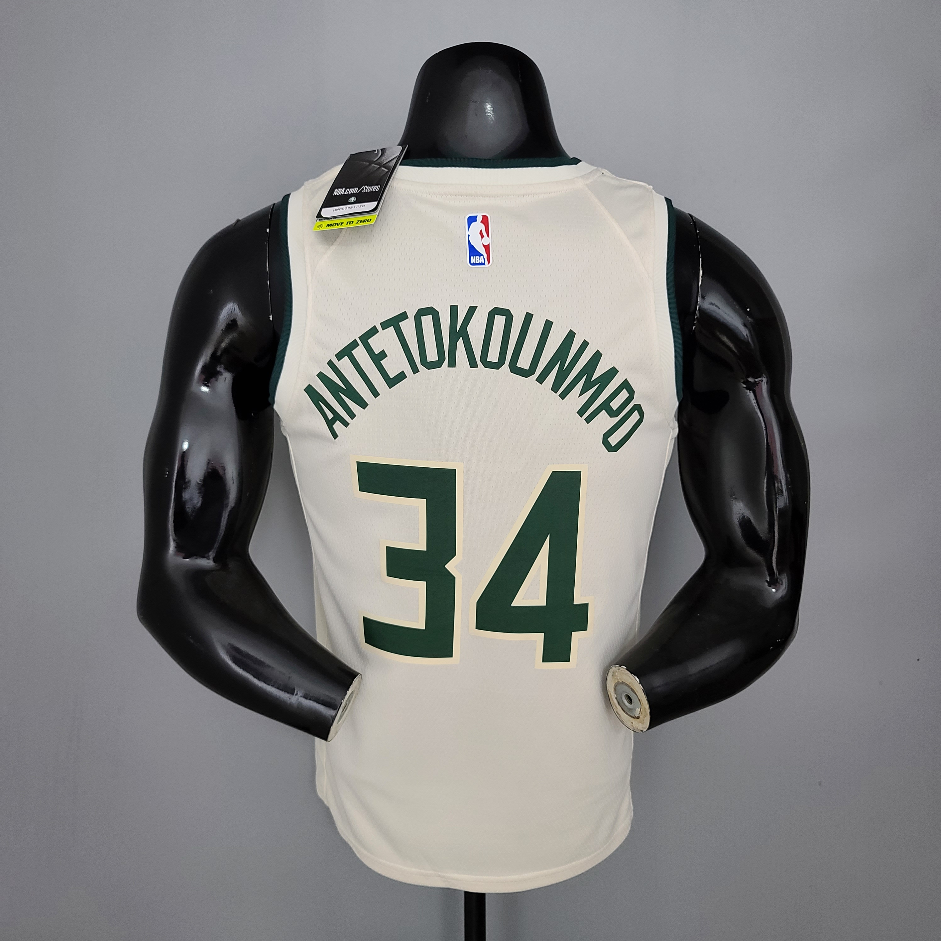 NBA Men Milwaukee Bucks Beige #34 ANTETOKOUNMPO Jersey High Quality Name and Number Print - leoleo123123