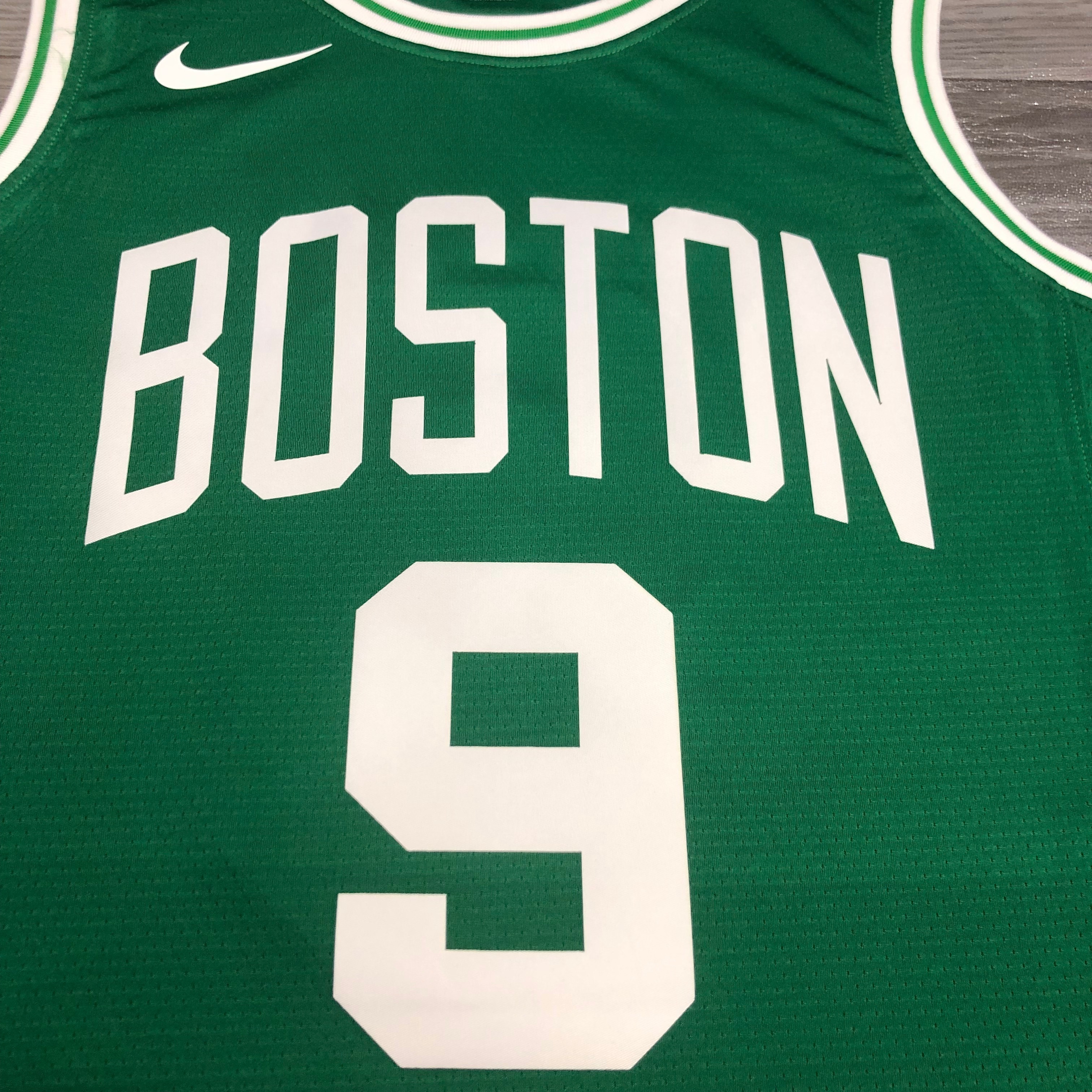 NBA Boston Celtics Green with White Name #9 RONDO Jersey High Quality Name and Number Print - leoleo123123