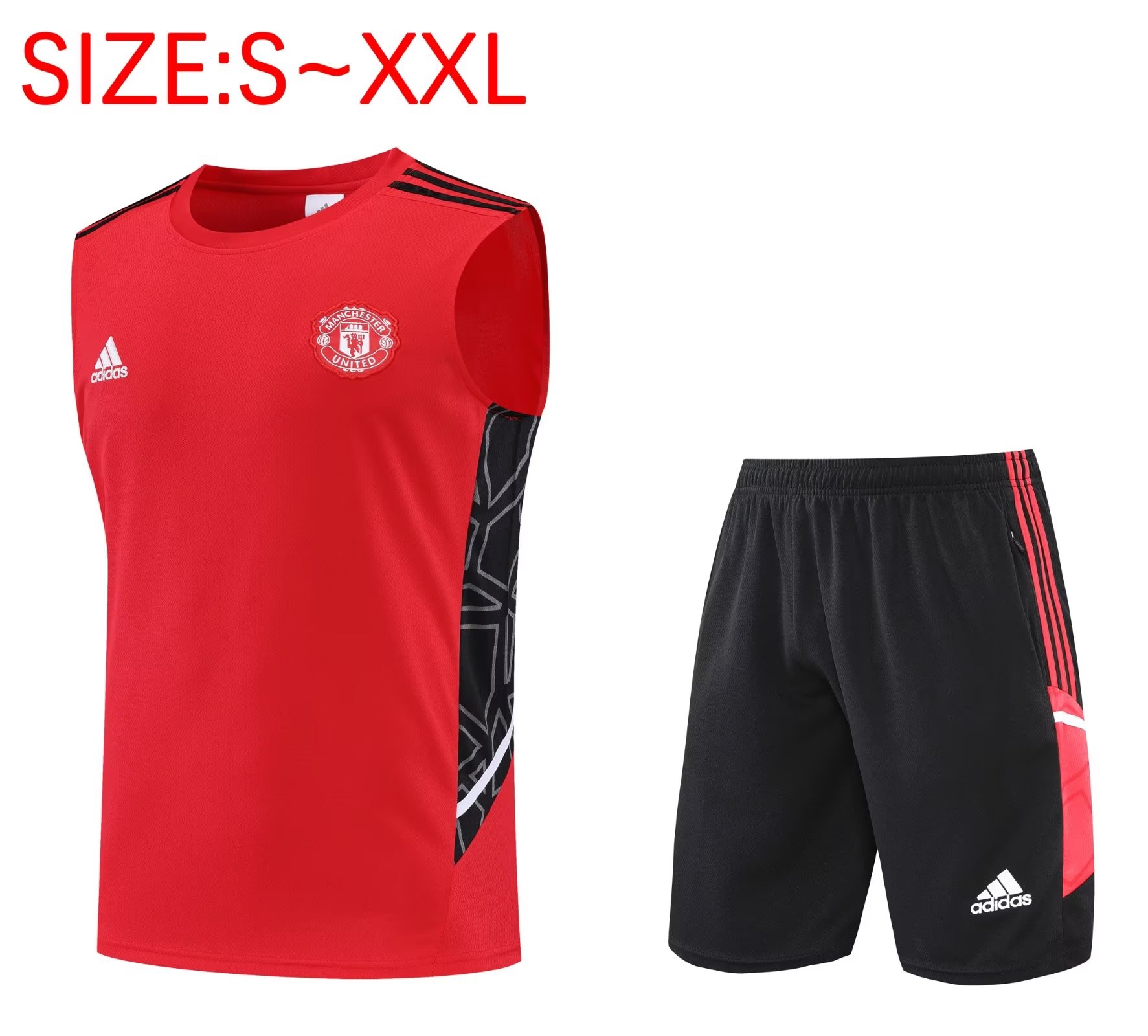 22/23 Manchester United Red Vest Training Tracksuit - leoleo123123