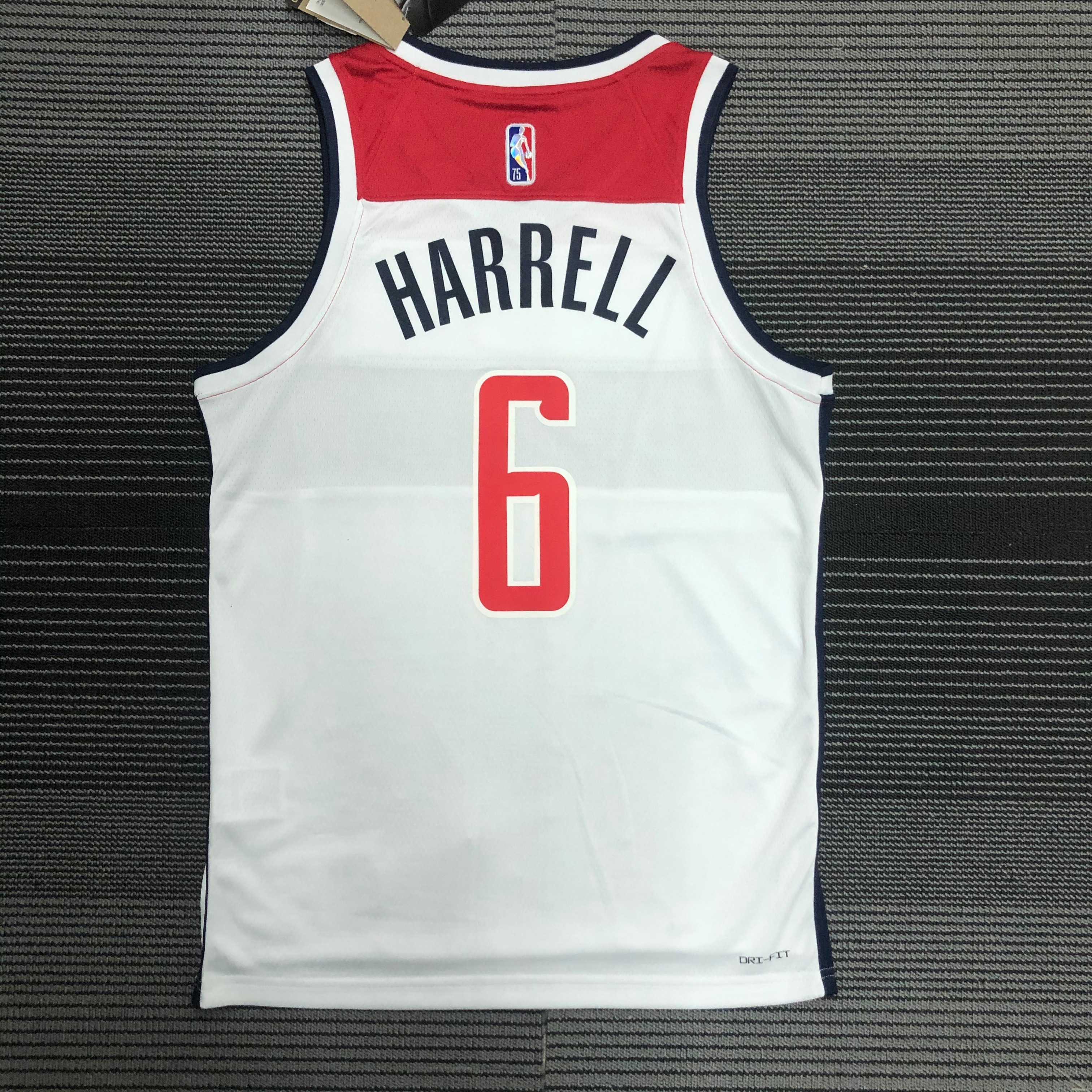 NBA 75th Anniversary Men Washington Wizards White #6 HARRELL Jersey High Quality Name and Number Print - leoleo123123