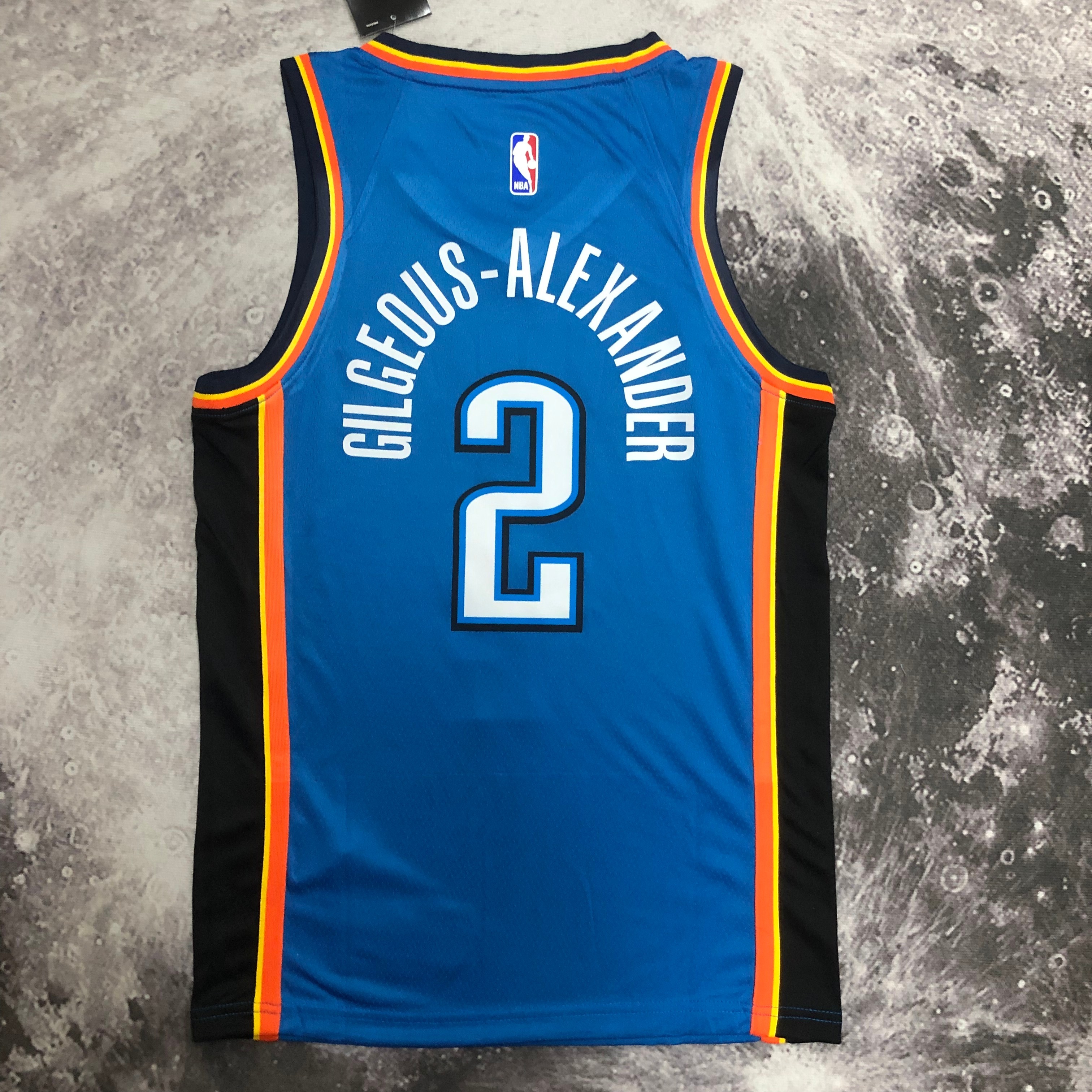 NBA Men Oklahoma City Thunder Blue #2 GILGEOUS-ALEXANDER Jersey High Quality Name and Number Print - leoleo123123
