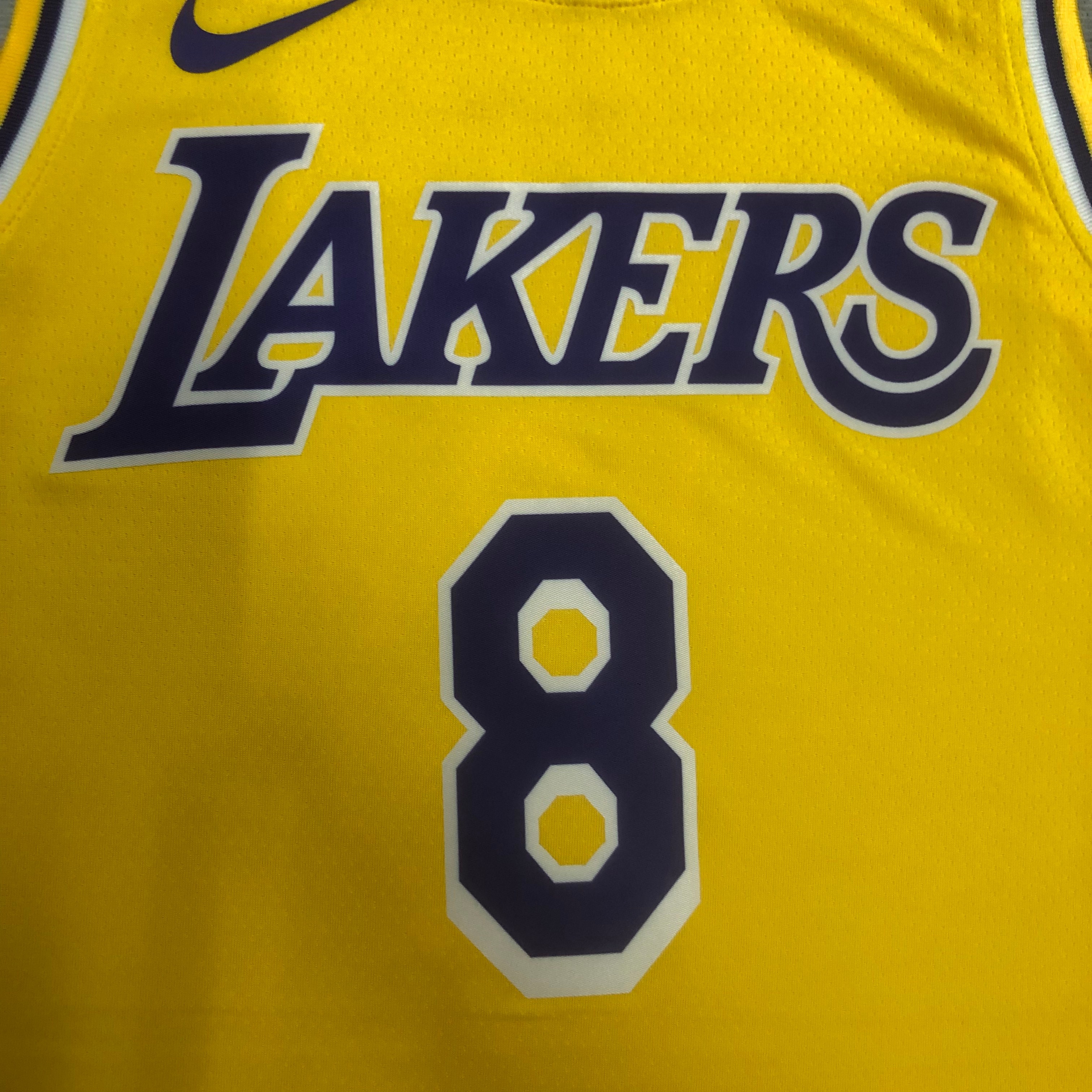 NBA Men Season 2023 Los Angeles Lakers Yellow #8 BRYANT Jersey High Quality Name and Number Print - leoleo123123
