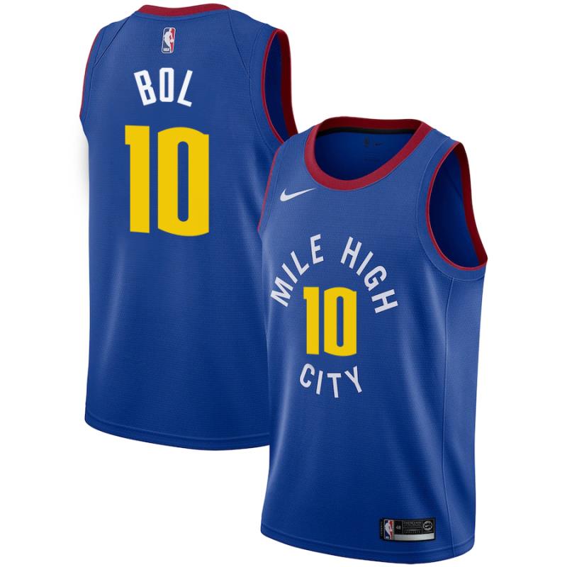 NBA Men Denver Nuggets Blue City #10 BOL Jersey High Quality Name and Number Print - leoleo123123