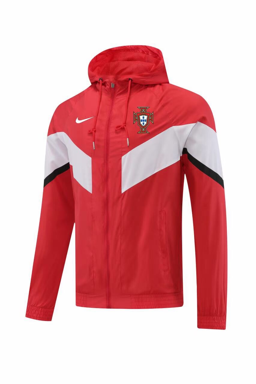 22/23 Portugal Red with Nike Logo Windbreaker Jacket Thai Quality - leoleo123123
