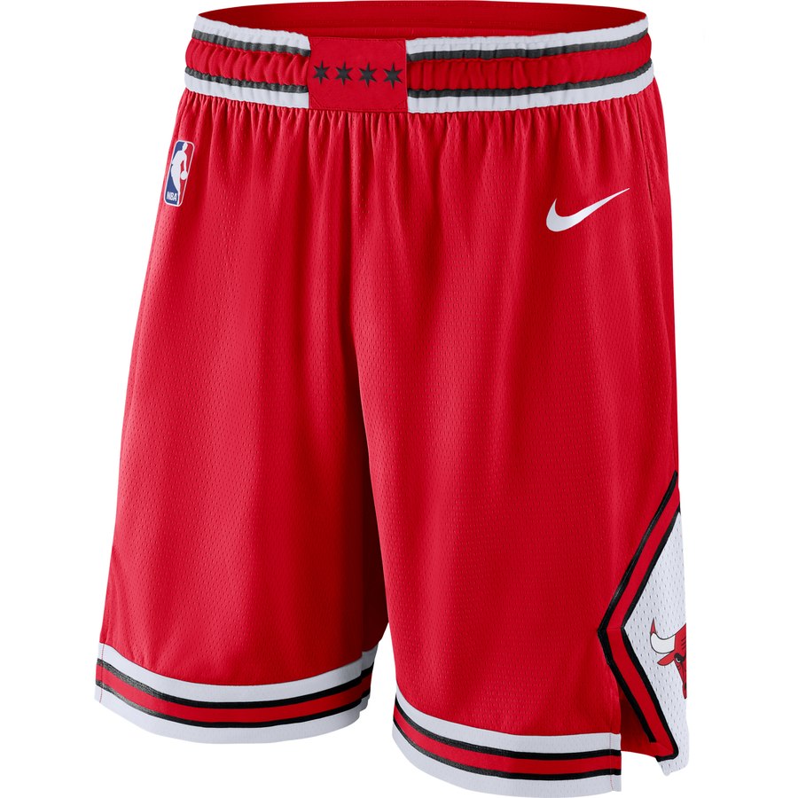 NBA Men Chicago Bulls Red Pant Short High Quality Name and Number Print - leoleo123123