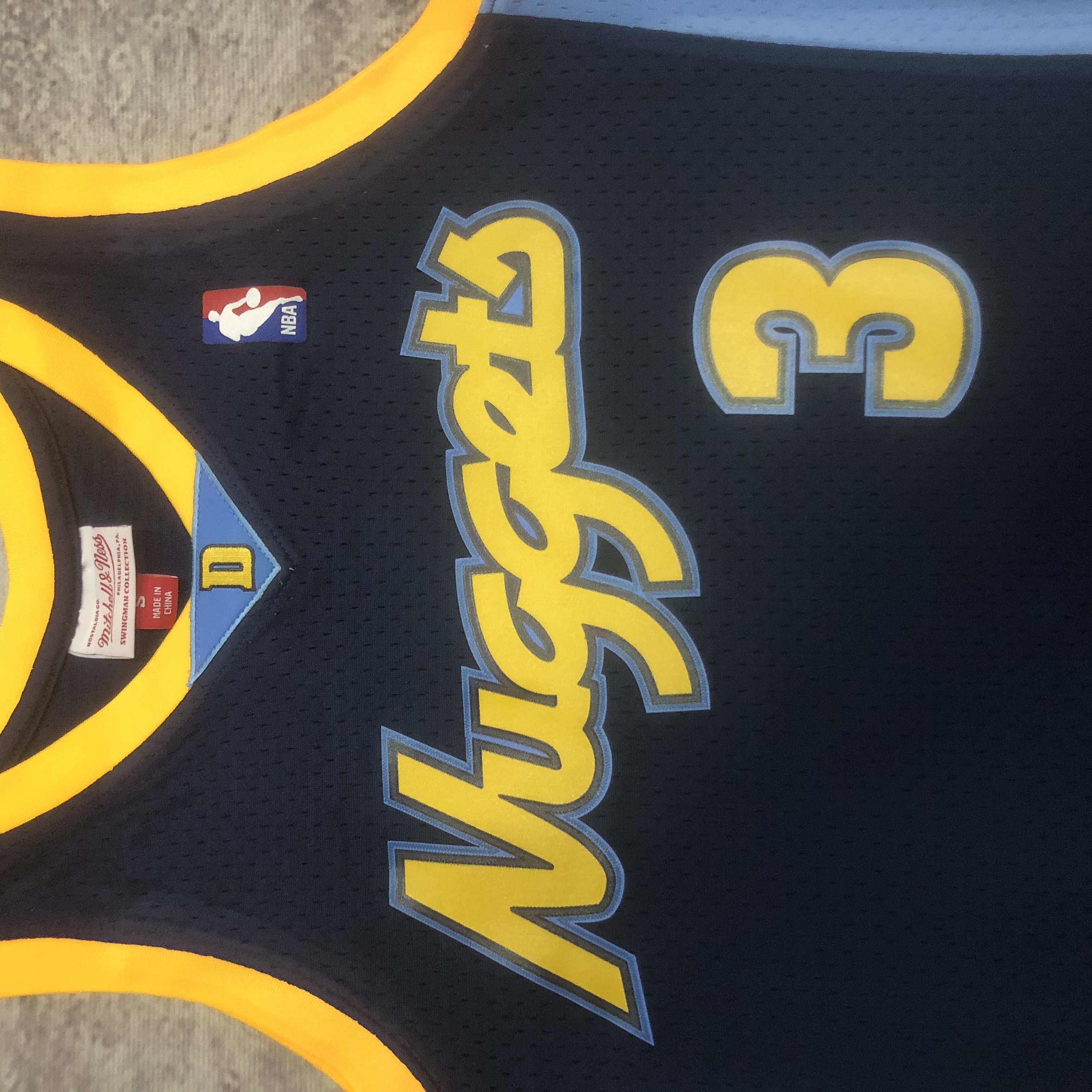 NBA Men Season 06-07 Denver Nuggets Dark Blue #3 IVERSON Jersey High Quality Name and Number Print - leoleo123123