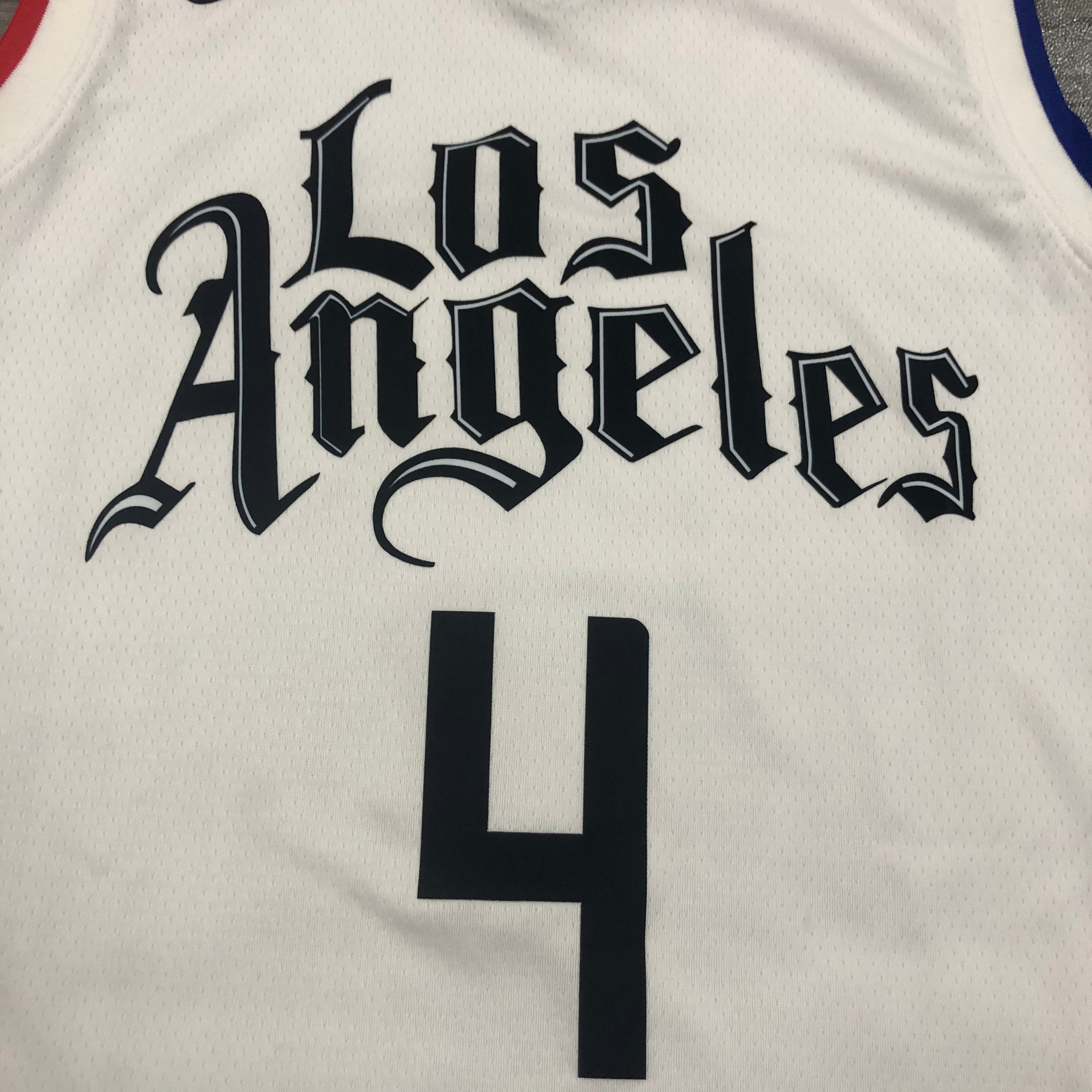 NBA Season 20-21 Men Los Angeles Clippers in Latin White City #4 RONDO Jersey High Quality Name and Number Print - leoleo123123
