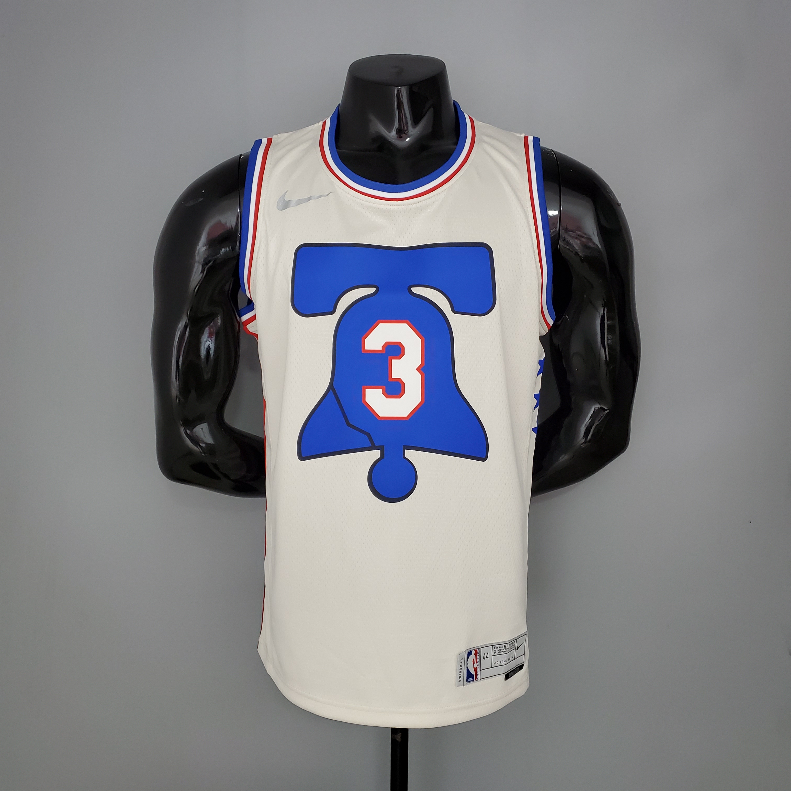 NBA Men Season 2021 Philadelphia 76ers White Rewarding Version #3 IVERSON Jersey High Quality Name and Number Print - leoleo123123